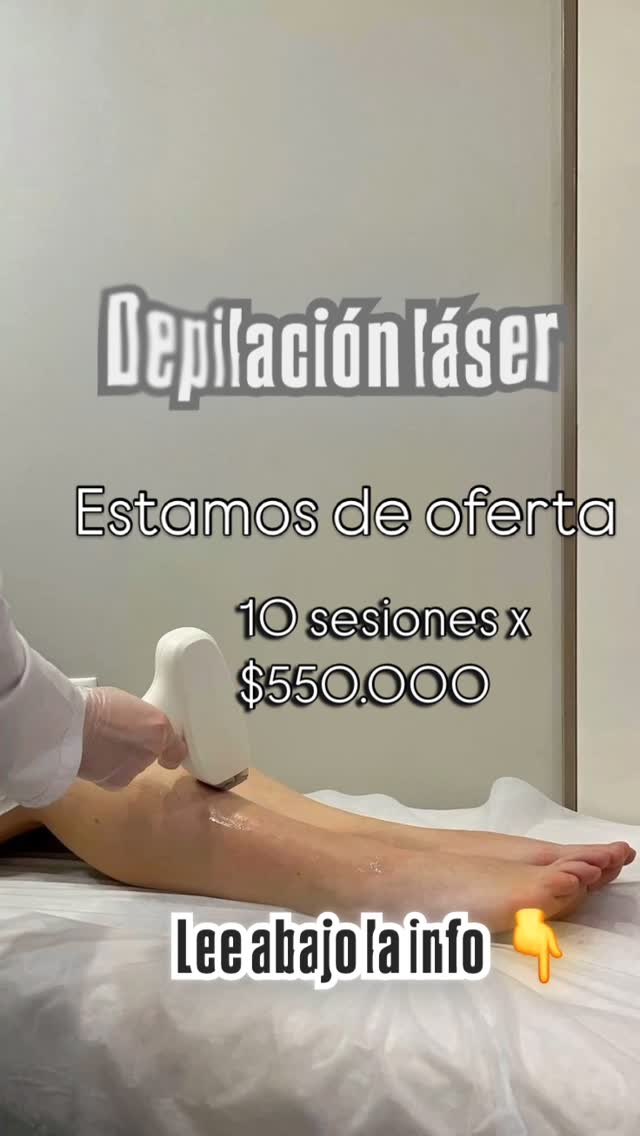 🌟 ¡Dile adiós al vello para siempre! 🌟
Aprovecha nuestra **oferta exclusiva** en depilación láser:
✨ **10 sesiones por solo \$550.000** en **zonas medianas**
✨ **10 sesiones por \$300.000** en **zonas pequeñas**
Resultados visibles desde las primeras sesiones, tecnología de última generación.
💥 ¡No dejes pasar esta promo! Cupos limitados.
📲 **Agenda hoy tu cita y empieza a lucir una piel suave todo el año.**
🔗 Escríbenos ahora y asegura tu lugar.