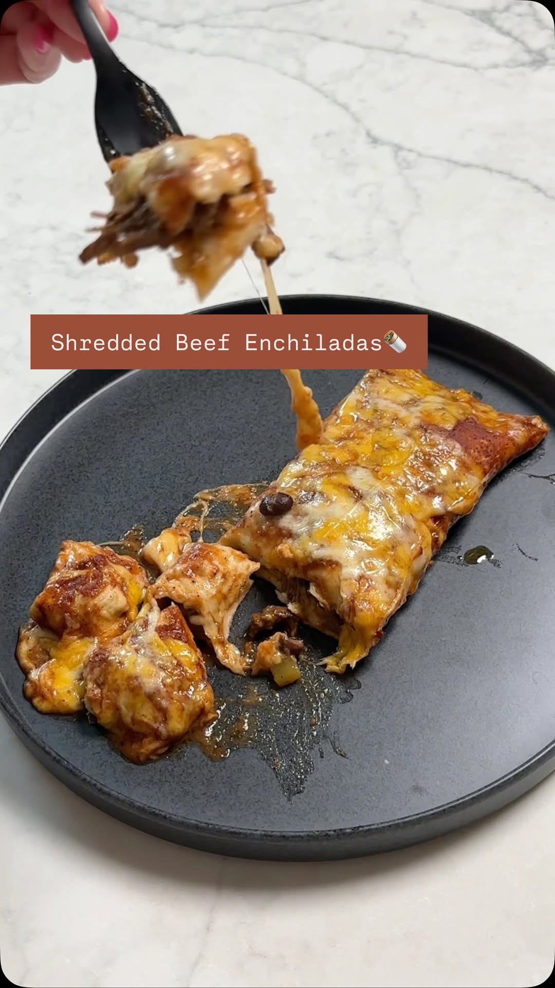 Shredded Beef Enchiladas
Inspired by @burrataandbubbles 🤤
Enchilada Sauce:
3tbsp all purpose flour
3tbsp chili powder
1.5tbsp Chipotle smoked red jalapeño powder
1.5tbsp Cayenne pepper
1tbsp Chili lime seasoning
3c chicken stock
1 (15oz) can tomato sauce
3tbsp Mexican Seasoning
2tsp cocoa powder
2tsp ground cumin
1tsp roasted garlic powder
1tsp espresso powder
1tbsp Hot paprika
1tbsp Smoked paprika
1tsp onion powder
1tsp oregano
1/2tsp cinnamon
Salt
Enchiladas:
Enchilada sauce
Carne Asada from Trader Joes— you will pressure cook it 🤤
Flour Tortillas
Thick cut 3 cheese Mexican shredded cheese
Medium diced roasted green chilis
Red onion
Black beans— drained and rinsed
In a dry skillet over medium heat, add flour and chili powders and whisk constantly for about 5 minutes. Then slowly stir in the stock and continue to whisk so the flour doesn’t clump. Add the tomato sauce and the rest of the powders and seasonings. Cook until the sauce thickens— about 10-15 minutes. Taste to make sure the sauce is to your liking or add more seasonings, then set aside once you’re satisfied. Time to bring out your pressure cooker!!!! Or you can slow cook it in the oven but pressure cooking is soooooooooooooo much faster and easier in my opinion! Add the onions, meat and just enough of the enchilada sauce to cover the meat to the pressure cooker. You want to reserve enough sauce to cover the top of the enchiladas. If you don’t have enough to cover the meat, you can make up the difference in the pressure cooker with water. Close the lid and set your pressure cooker for an hour and 15 minutes. In a little pan, add the black beans and diced green chilis with a little bit of the enchilada sauce and heat. Set aside. Once the meat is done, discard the liquid and shred all of it on a plate or a cutting board. Bring out your baking dish and grease it with cooking spray.
CONTINUED IN COMMENTS⬇️
