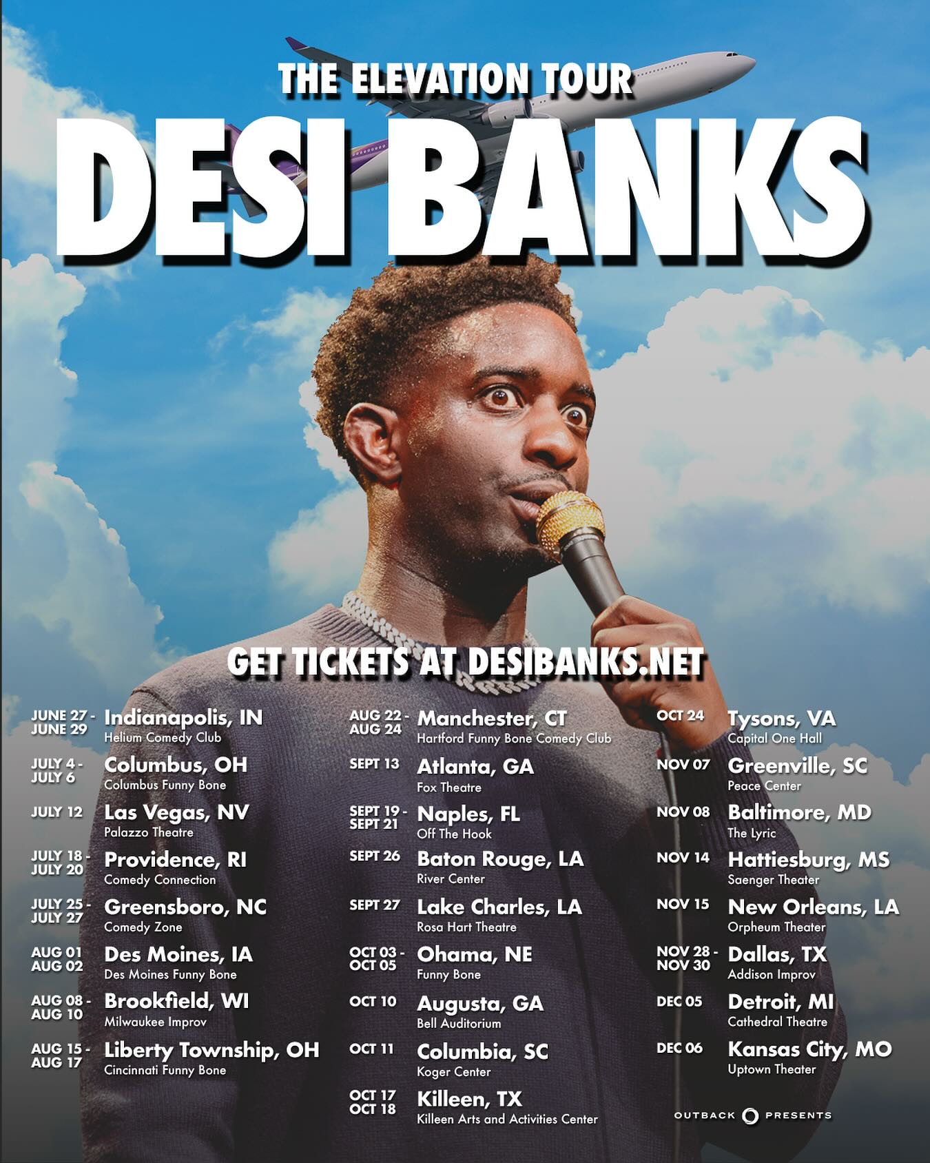 The Elevation Tour❗️🎤✈️ Comment Your City Coming this Summer & Fall! Me & Parlay on the Way!!! TICKETS IN BIO❗️⬆️ Can’t Wait To See Yall! Nights To Remember. #ElevationTour #StandUpComedy