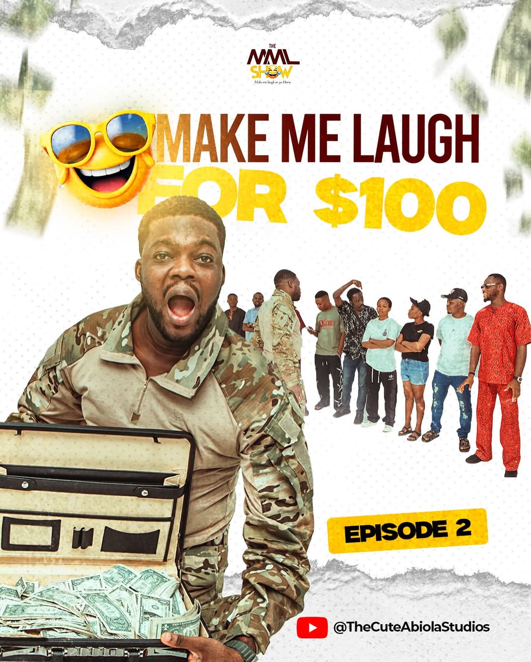 EPISODE 2 IS HERE!
THE MML SHOW !!! @themmlshow
The tension is REAL. No fake laugh . And the buzzer is getting tired 🤣🤣
We brought out alot of dollars this time, and guess what? Some people CRACKED me. Some others… 🫣 well, they’re already home. 😂😂
Who came with laughter this time And who came with excuses?
Make me laugh or go home is a big force !!!
🎥 Link in bio to find out.
New Episode Out Now on YouTube today by 6PM – Don’t dull!