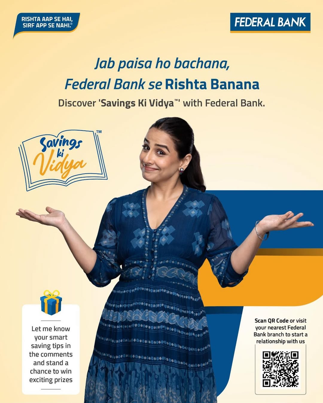 Discover #SavingsKiVidya with Federal Bank.
Comment below, your smart saving tips and stand a chance to win exciting prizes.
And don’t forget to follow @federalbanklimited and drop your comment with #SavingsKiVidya
Navigate to: https://www.youtube.com/watch?v=9hXZ73tqJnA to watch the video.
#FederalBank #RishtaAapSeHaiSirfAppSeNahi
