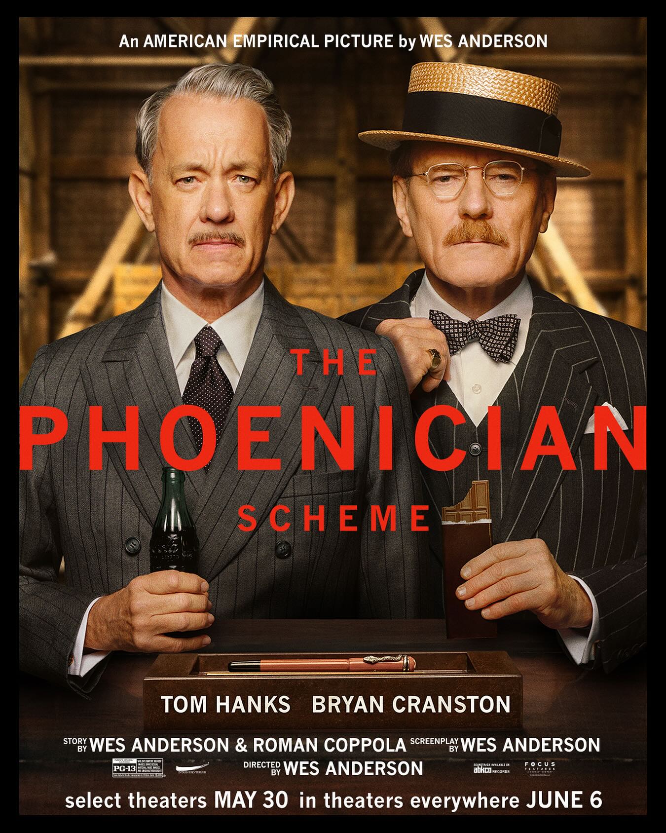 If Wes Anderson and Benicio del Toro are making a movie, so are these two knuckleheads! -T.Hanks
……
The Phoenician Scheme opens in select theaters this Friday, everywhere June 6. Get tickets now at ThePhoenicianSchemeFilm.com