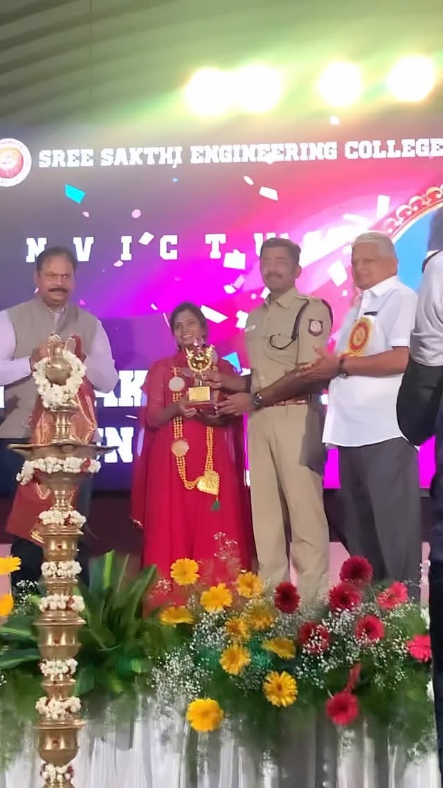 Thank you sree sakthi engineering college to honouring me.