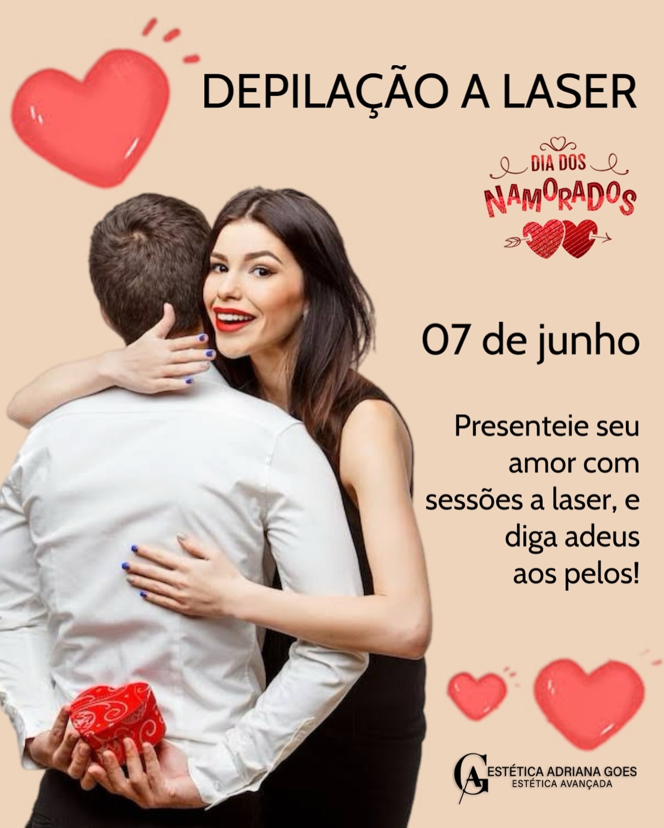 ✨ Surpreenda no Dia dos Namorados!
Presenteie quem você ama com sessões de depilação a laser e diga adeus aos pelos! 💖
Agende seu horário!
(11)97496-1006
Rua Otávio Mendes, 27 sala 03
Centro
Francisco Morato/SP
.
.
.
.
.
.
#criolipolise #depilacaoalaser #massagem #limpezadepele #botox #preenchimento #celulite #gorduralocalizada #estetica #franciscomorato #harmonizacaofacial