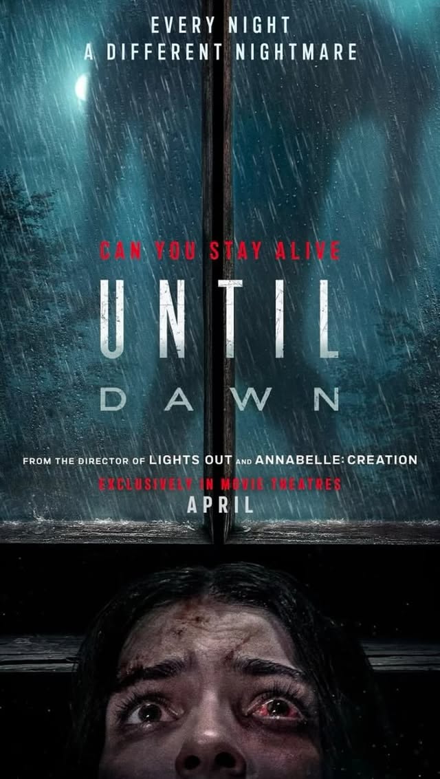 ⏳ ǝɯᴉʇ uᴉ ʞɔnʇs ⌛️
Until Dawn. Exclusively in theatres April 25.
