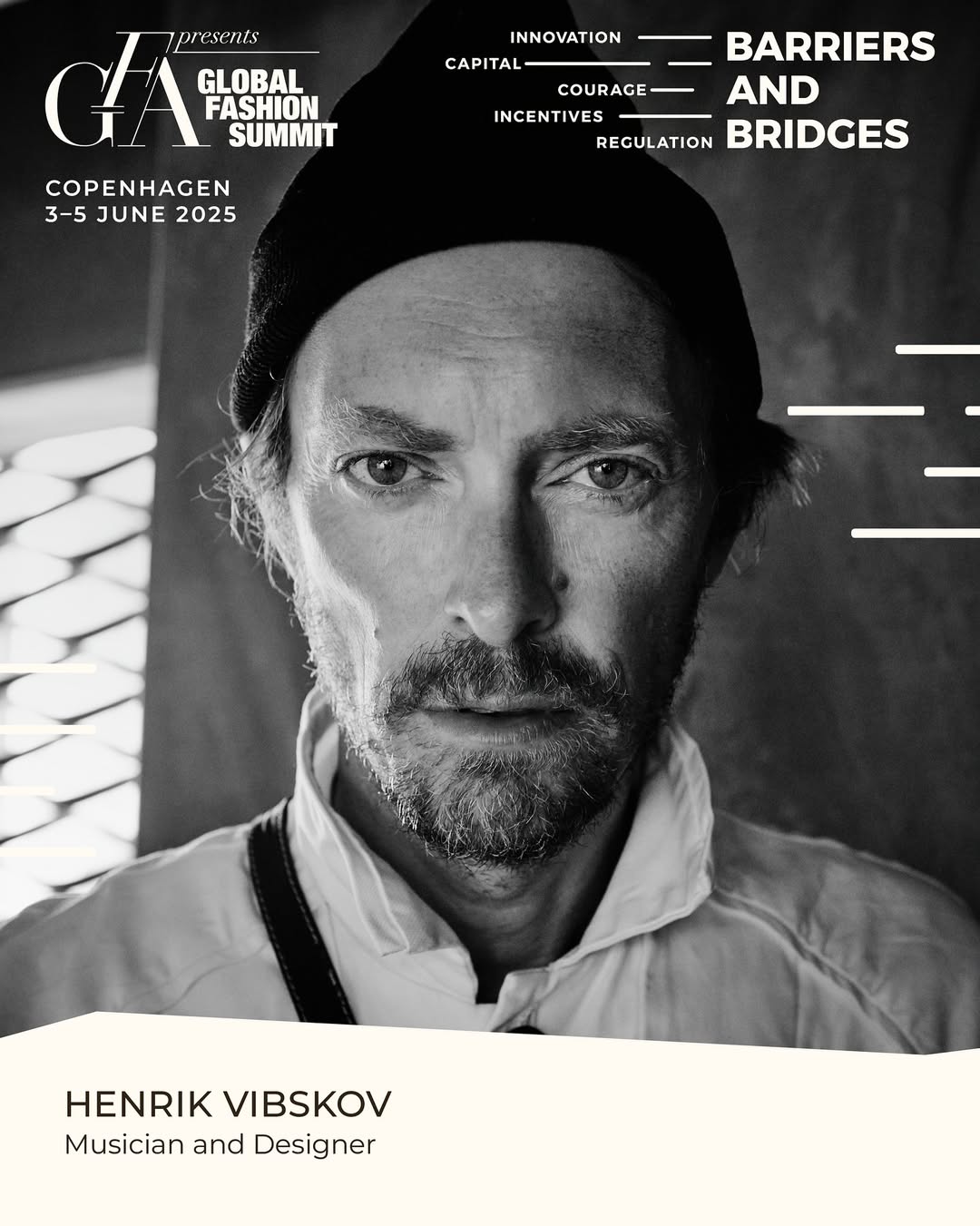 I will be speaking on Thursday 5th June the Concert hall at Global Fashion Summit: Copenhagen
Edition 2025, which takes place from 3-5 June.
Hosted by @globalfashionagenda, the Summit is the leading international platform for
sustainability in fashion. This year, the theme ‘Barriers and Bridges’ will explore how
traditional barriers can transform into bridges for tangible change.