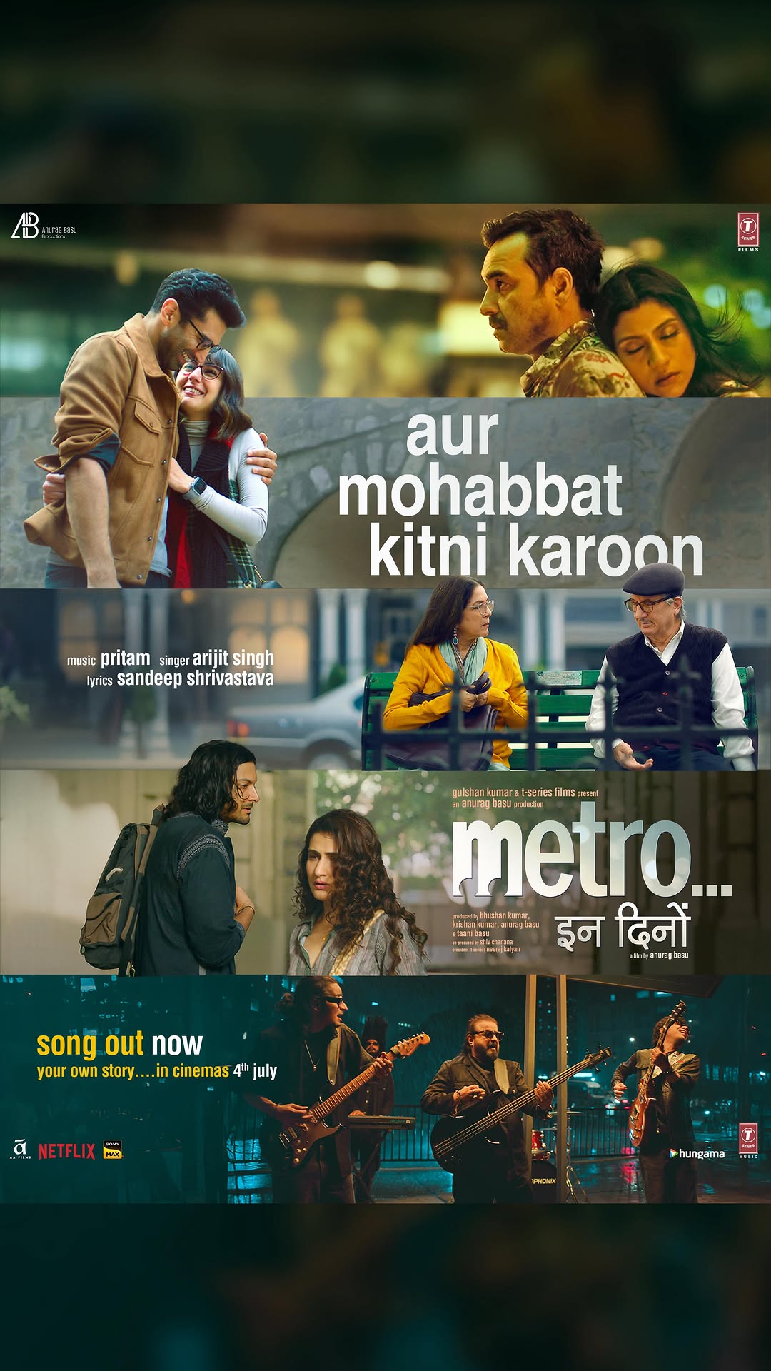 A letter to your soul ❤️
#AurMohabbatKitniKaroon song out now!
Catch your own story in cinemas on 4th July 2025!
#MetroInDino
@saraalikhan95 @anupampkher @neena_gupta @pankajtripathi @konkona @alifazal9 @fatimasanashaikh @anuragbasuofficial @ipritamofficial @arijitsingh @isandeepshrivastava #BhushanKumar #KrishanKumar @tseriesfilms @tseries.official @shivchanana @neerajkalyan24 @anuragbasuproductions @aafilms.official @tanibasu