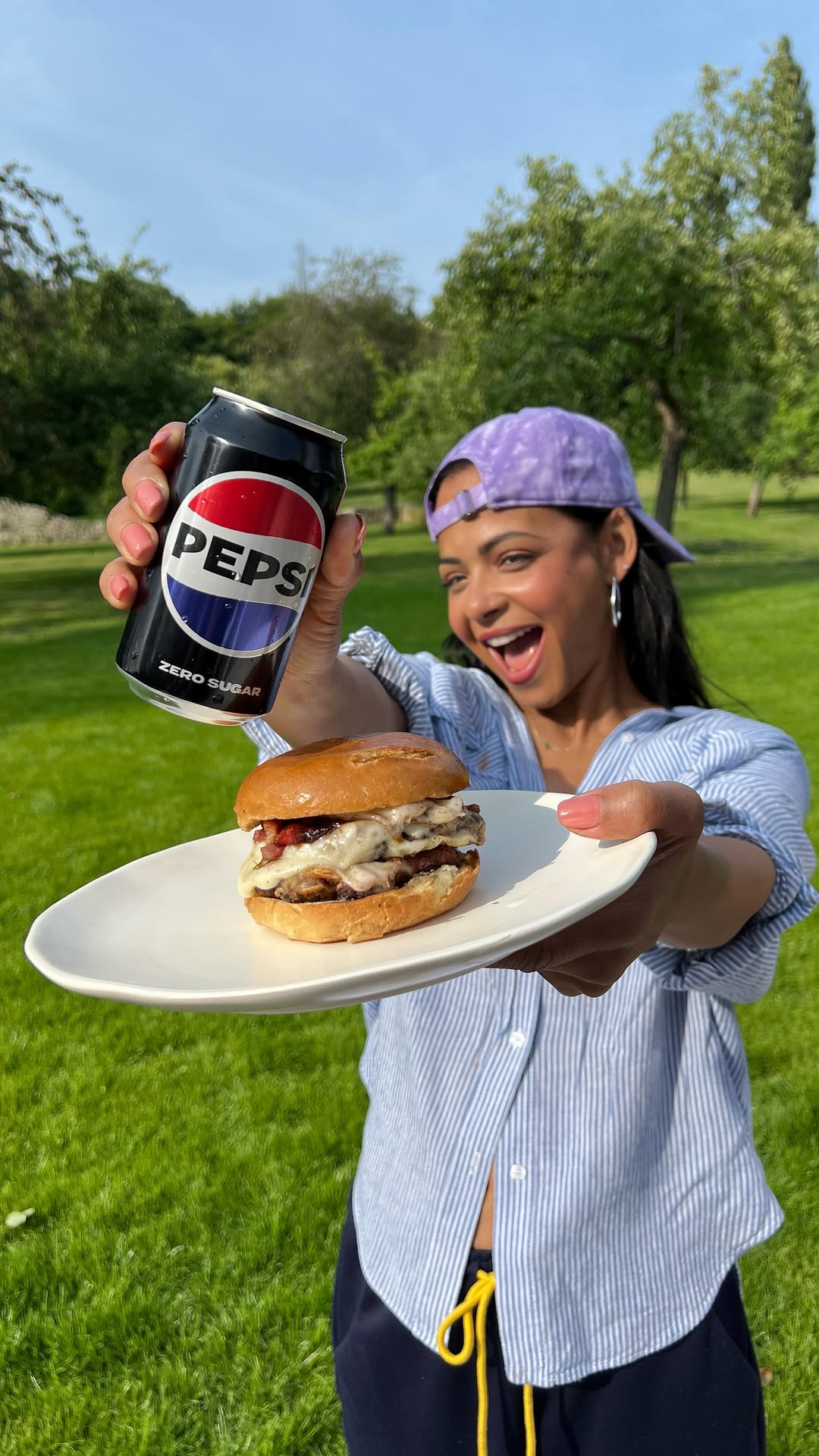BBQ vibes only: an ice cold @Pepsi Zero Sugar, a cherry pancetta burger, and all that sweet, salty, juicy flavor in perfect sync. 🍒🔥🍔🥤
#PepsiPartner Because some things just hit better together. #FoodDeservesPepsi #BBQSeason #flavorunlocked