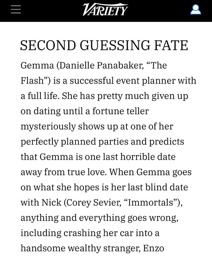 Incredibly excited to announce that I’ll be playing Gemma in Second Guessing Fate, out this fall!