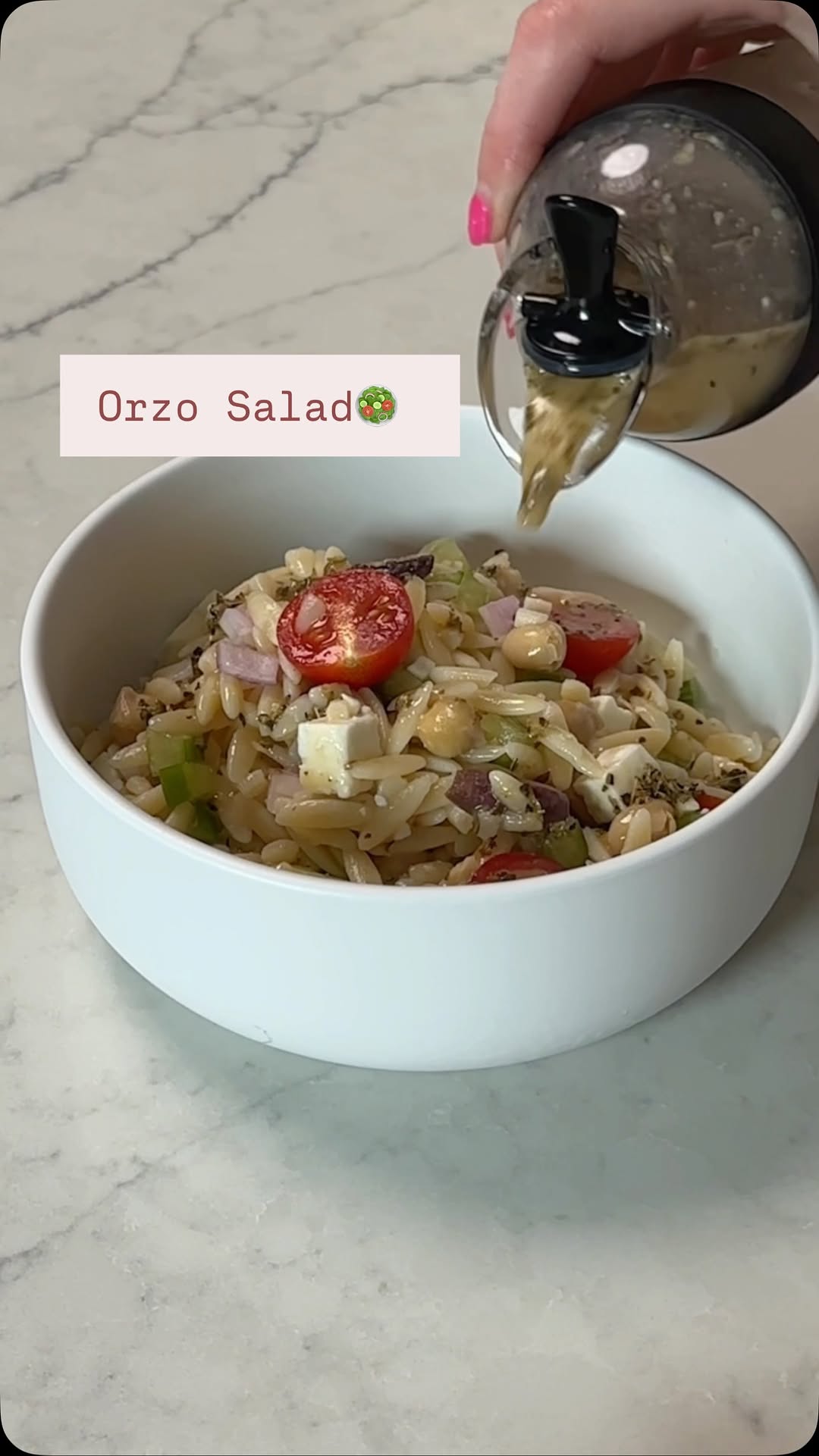 Orzo Pasta Salad🤤✨
Cucumber— quartered and sliced
Cherry Tomatoes— halved
Kalamata Olives— sliced
Orzo
Garbanzo Beans
Green Bell Peppers— chopped
Red Onion— diced
Feta— chopped
1/4c Olive Oil
1/4c Red Wine Vinegar
1tsp Dijon Mustard
3 Garlic Cloves— minced
Salt
Oregano
Honey
Cook your orzo pasta to al dente and rinse under cold water to cool. I added the orzo to a baking sheet to dry further too :) Then add your salad ingredients to a bowl and make your dressing. Taste the dressing to make sure it’s to your liking and then pour and enjoy! :)
#orzo #pastasalad #summerrecipes