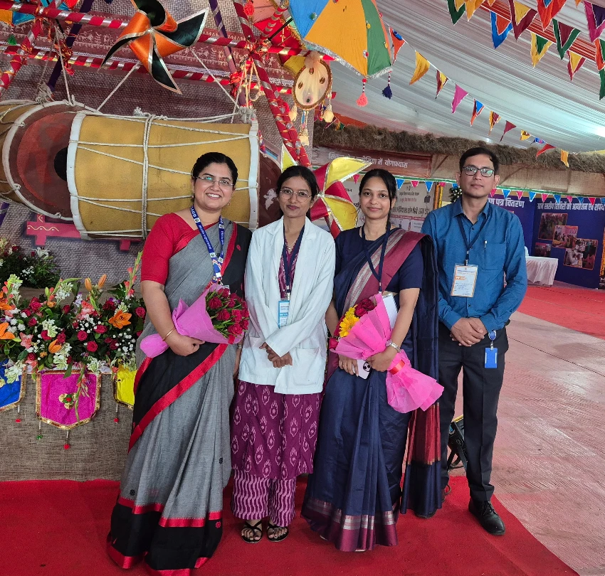 With state sickle cell officer Dr. Rubi khan ma'am and Dr. Divyani Aharwal District sickle cell officer and Tarun sir WJCF foundation ,world Sickel Cell Anemia Day 2025 Barwani 👍