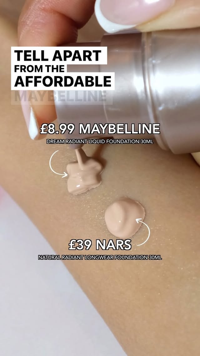 Have you seen this before?? FOLLOW US FOR MORE 💪
💛
The Maybelline Dream Radiant Liquid Foundation is the best alternative we have tried and tested for the popular Nars Radiant Longwear Foundation. #makeuptrends #foundation #basemakeup #liquidfoundation #glowymakeup #weddingmakeup #maybelline #narscosmetics #affordablemakeup #trendingreels