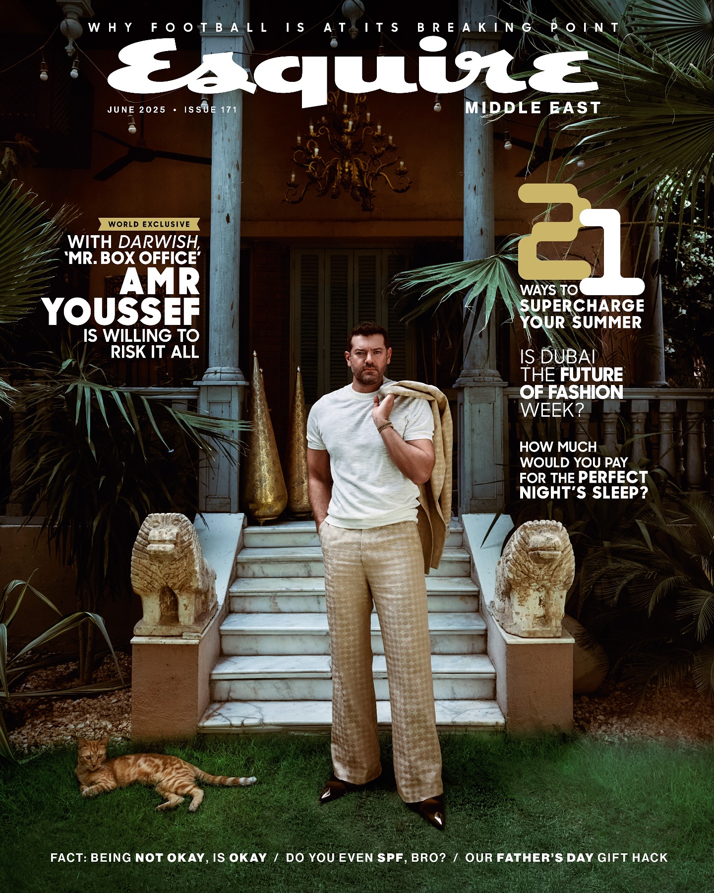 Introducing our June cover, Mr. Box office @amryoussefofficial 💫
.
Amr Youssef is as close as Arab cinema gets to a bankable star, but this summer, with ‘Darwish’, he is willing to risk it all.
.
In the new issue, and exclusively to @esquiremiddleeast, Youssef talks ‘Dawish’, a clever blockbuster that challenges perceptions, pushes Egyptian cinema production to the next level, and has all the ingredients to become a modern classic.
.
Read the full story on EsquireME.com
.
Talent: @amryoussefofficial
Publication: @esquiremiddleeast
Editor-in-Chief: @mrpeaker
Art Director: @oyanezwork
Deputy Editor: @emilezarife
Photography: @aminazaher
Styling: @laura.jane.brown
Hair Stylist: @a7med3bood
Makeup: mohamed_elattar_official
Production: @digitentworld
Producer (Cairo): @bassem_eldabour
Senior Producer: @steff.producer
Producer: @fatimamouradd
Styling Assistant: @lojain_elgawish
Lighting Assistant: @ahmed_gomaa_gaffer
Videographer: @bassem_eldabour
#EsquireME #AmrYoussef