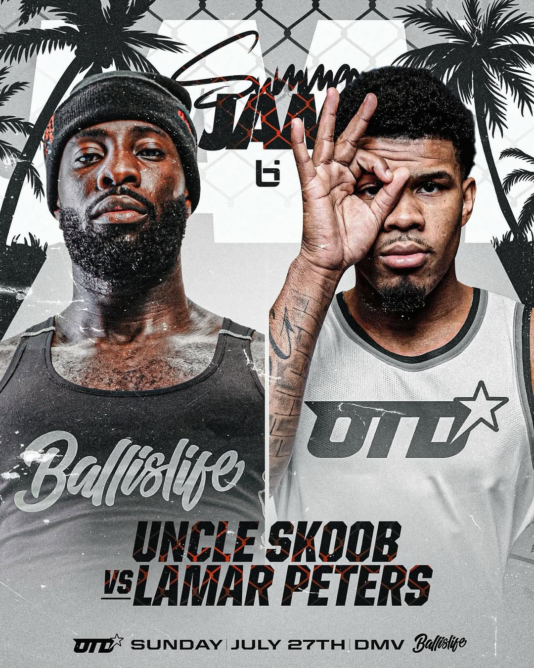“There’s a new sheriff in town” Lamar Peters has entered the chat and has called out Uncle Skoob by name. Things got real personal so we HAD to set this game up.
Uncle Skoob vs Lamar Peters going down July 27th - Summer Jam in the DMV 😤
Who y’all got!?
🎫 In person ticket link in bio