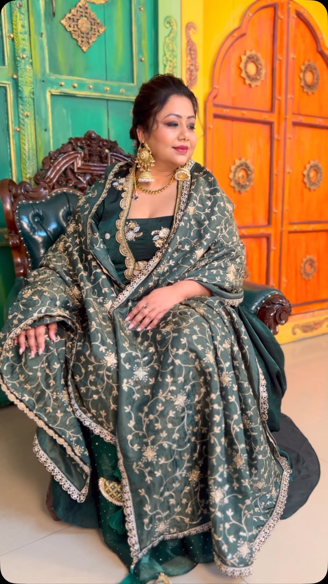 Cannes was not just about presenting my film — it was also about representing myself as a proud Indian producer. Every detail mattered, including my appearance. I put in hard work to ensure that my attire reflected the essence of Indian elegance.
A big thank you to my incredibly talented designer, Suman Guha, who brought his signature style to life.
In this look, I wore a stunning green sharara featuring intricate hand embroidery using metallic threads — a tribute to the artistry of our heritage. The embroidery, with its delicate gold and silver patterns, beautifully echoed the richness of Indian craftsmanship.
This ensemble also represented one of the colours of our Indian flag — a symbol of pride I carried with honor.
More looks coming soon. Thanks dear @sumanfashionmaker location @eramsentertainment #studio #eramsstudio #eramsentertainment #eramfaridi #eramfaridiproducer #producerslife #bestdesigner #cannesoutfit #eramsentertainmentteam @makeupranieta_chandra makeup courtesy