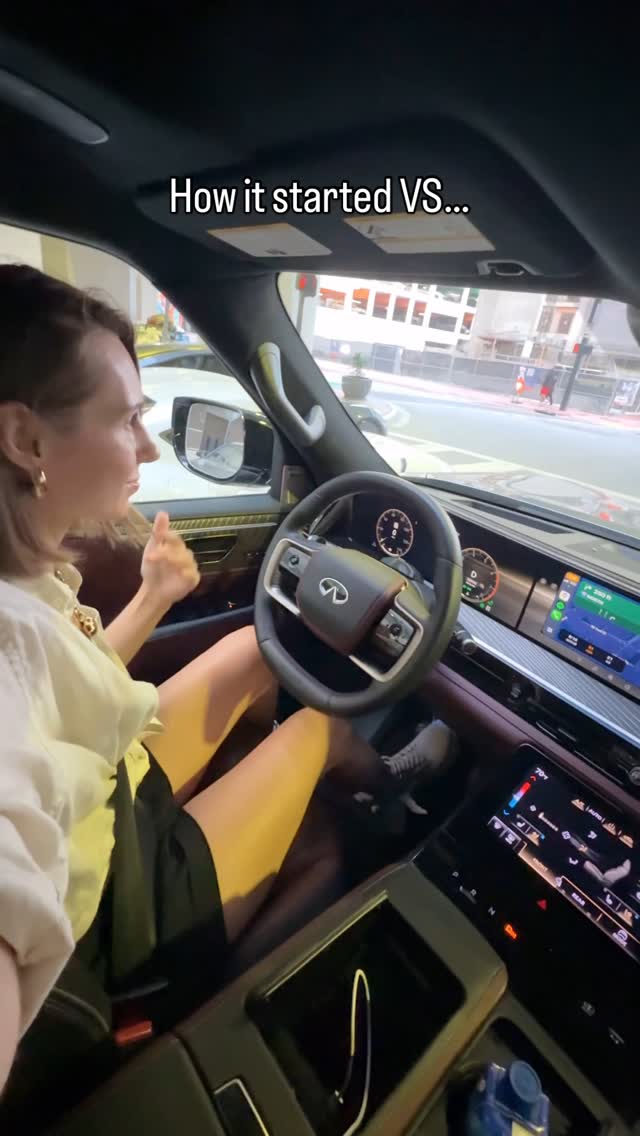 Manifested a little too hard 😝 #shakira #girlslovecoolcars @infinitiusa #infinitiqx80
