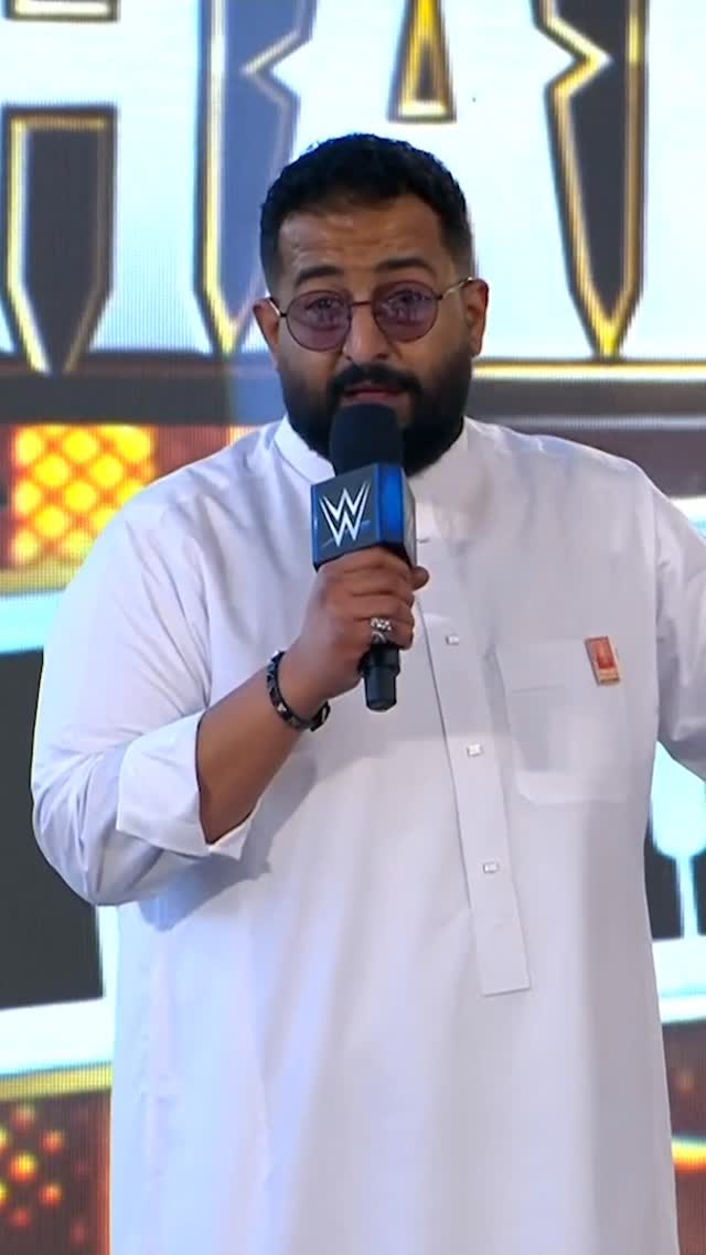 @barmz_alhajjaj is here and getting the party started at the #WWENOC Kickoff Show!!