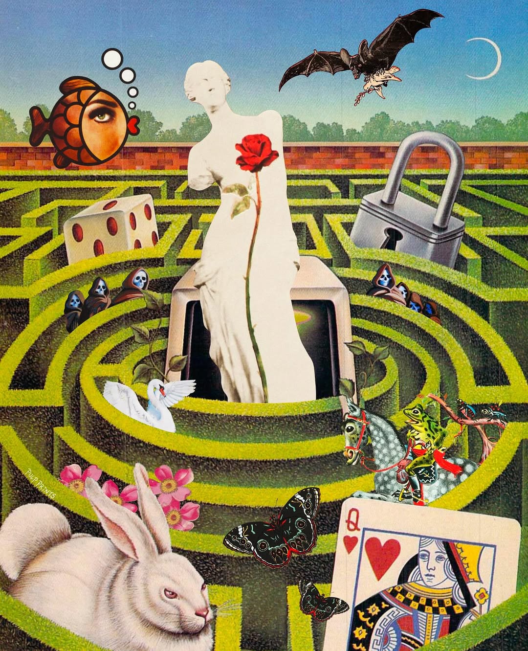 🦢✨🦢✨
•
•
•
•
•
•
•
•
•
•
•
•
•
#collage #collageart #artist #surrealism #surrealart #mixedmedia #pulpart #pulp #vintage #skullart #absurdist_collageclub #horrorart #albumart #coverart #artist #retro #comic #vampire #art #abstractcollage #lowbrowart #pulpprints