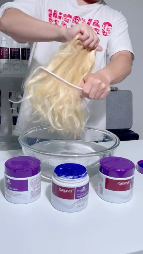 Chega de loiro amarelado! #foryoupage #blonde #reelsfeed #karseell