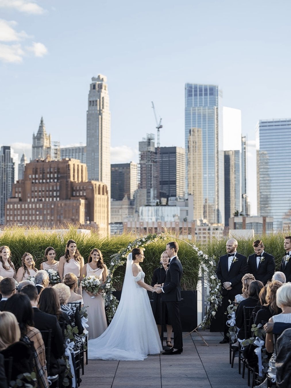 The skyline brought the drama, but all eyes were on Sarah and Nick.
Their reception at Tribeca Rooftop was classic New York—fast-paced, full of energy, and overflowing with love. It moved quickly, like the city always does, but the moments that mattered? They lasted. The laughter stuck. The glances lingered. And the joy in the room was impossible to miss.
We moved through the day with purpose, from one location to the next, making sure every part of their story had a place in the frame—because it all matters.
Planning: @cherishevents
Venue: @tribecarooftopand360
Hair: @stylesonb
Makeup: @staciefordbeautyco
Photography: @susanstriplingphotography
Videography: @frankahnfilms
Band/DJ: @hanklanemusic
Gown Designer/Boutique: @mariafarbinni
Floral: @laskas_flowers