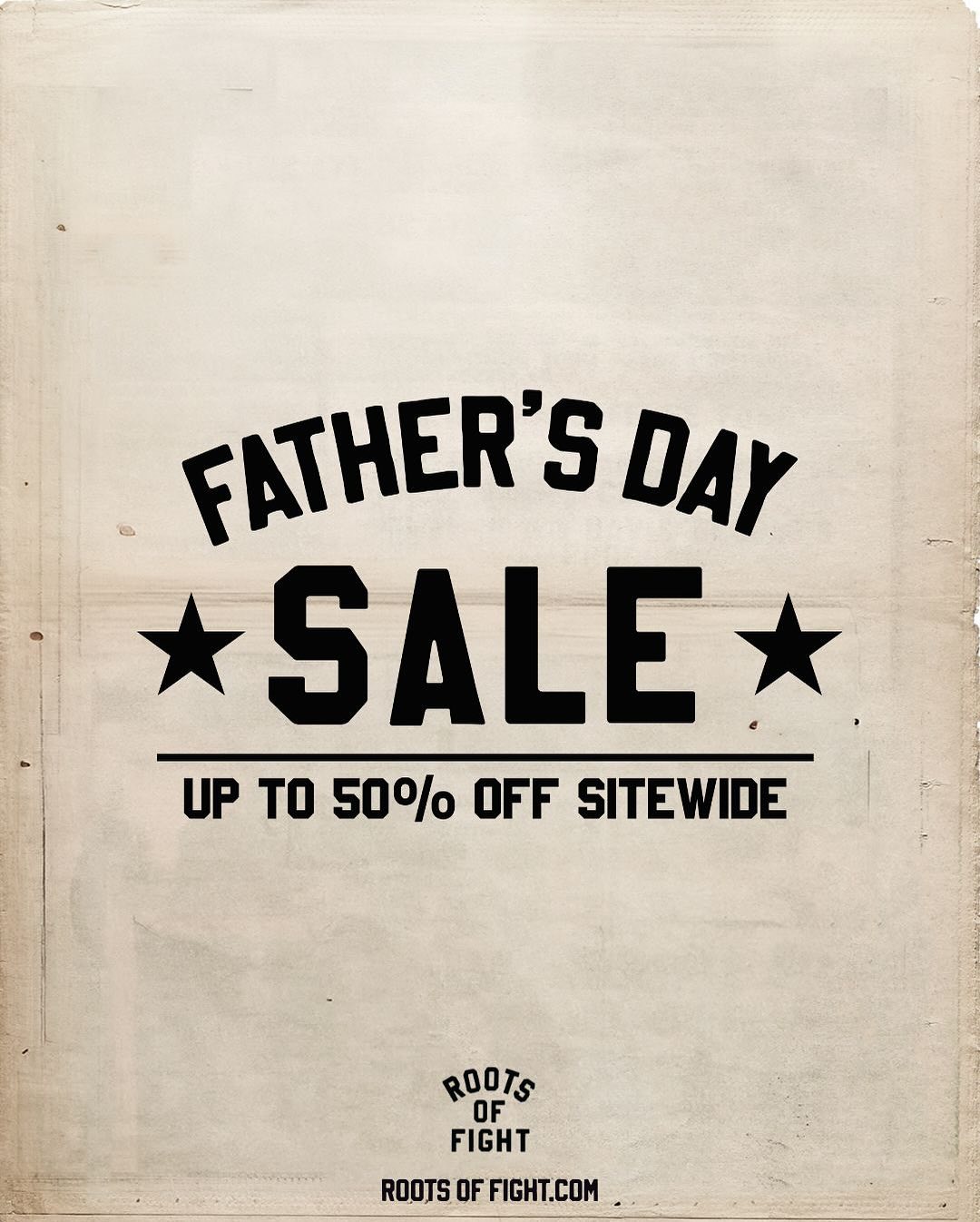 This one’s for the dads who did it with love, fire, and grit. And the ones showing the next generation how it’s done.
My @rootsoffight collection is up to 50% off for Father’s Day.