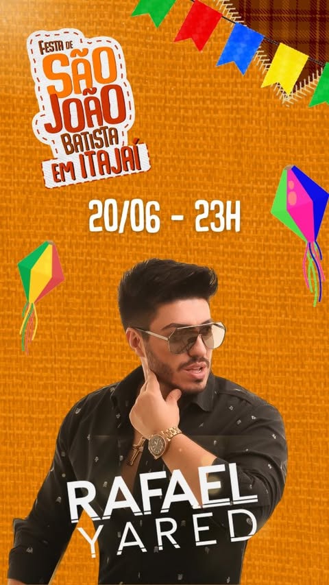 Vem ai o Arraiá mais esperado de Santa Catarina!
Festa de São João Batista de Itajaí!
Essa festa acontece há mais de 66 anos e marca as comemorações do aniversário de Itajaí!
Na Sexta, 20 de junho, às 23h, tem a show do @rafaelyaredoficial !
Venha participar e se divertir com a gente!
Este ano a Festa está cheia de novidades, com mais atrações culturais.
Realização @minc e @paroquiasaojoaoitj
Patrocínio @havanoficial @giassisupermercados @sicredivalelitoralsc e @industriausivic
Apoio técnico @inovvieventos
Divulgação @banditajai @gabryelnuness @itaja1m1lgr4u e @agenciaresulta
#santacatarina #itajai #cultura #evento #festadesaojoao #festajunina #pinhão #quentão