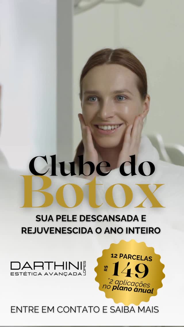 🧡✨ CLUBE DO BOTOX ✨🧡
Beleza contínua, sem surpresas no bolso!
Você merece se sentir bem o ano todo — e foi pensando nisso que criamos o Clube do Botox:
💉 2 aplicações de Botox por ano
💳 Parcelas fixas de R$149/mês
👑 Atendimento VIP e prioridade de agendamento
📅 Manutenção da sua beleza de forma planejada e sem correria!
Garanta seu lugar nesse clube exclusivo e mantenha sua autoestima sempre lá no alto, com naturalidade e prevenção.
✨ Vagas limitadas! Entre em contato pelo direct e saiba como participar.
#ClubeDoBotox #BotoxPlanejado #AutoestimaEmDia #EstéticaComAmor #BelezaSemPressa #BotoxPreventivo #BelezaConstante