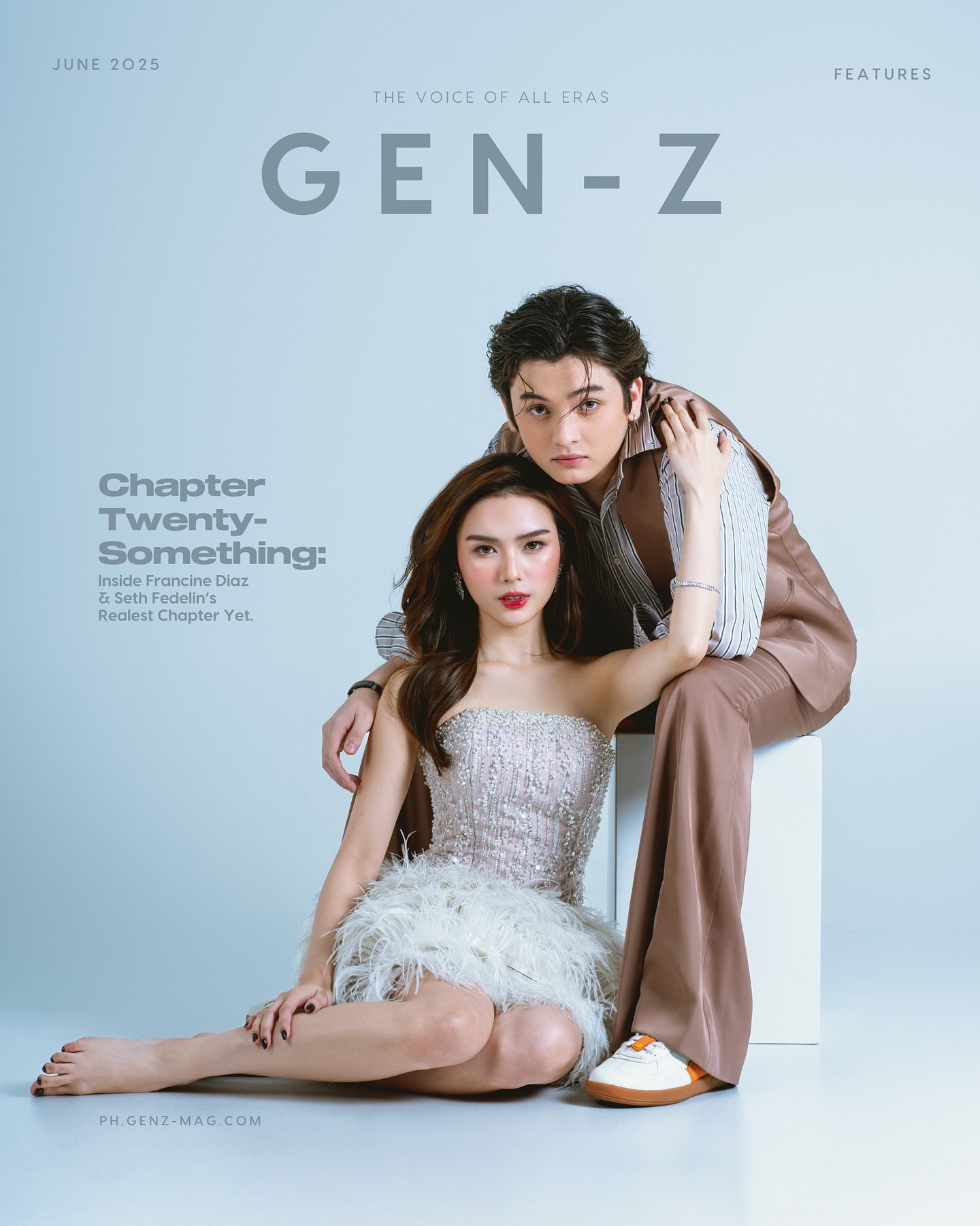 They’ve grown in front of the camera. Now they’re stepping into something deeper.
Francine Diaz and Seth Fedelin open up in their most honest chapter yet, touching on growth, grit, and everything that comes after the fame.
The #Franseth feature is finally here, GenZciety. This one’s not just for the fans. It’s for anyone figuring it out, one chapter at a time.
Now live on genz-mag.com.
Creative Direction & Photographed by @em.baun
Shot on location: @__thevilla
Francine Diaz:
Makeup: @mkqua
Hair: @jiagorgeous
Styling: @drewlacia
Seth Fedelin:
Hair & Makeup: @kevinchristian_hair21
Styling: @j.alarcioo
Special Acknowledgement: @starmagicphils
Video/Content: @mj.manglicmot
Shoot assisted by: @bartiiicon, @naminaah, @kssndrbr_, @ayimiesee, @boneastwood, @gorp_pov @ant.duka
Overall Coordination: @anhelikaaltura, @nicco_mendoza
#genzfeatures #genzxfranseth #FrancineDiaz #SethFedelin #GenZMagazine #GenZciety #franseth #genzmagph