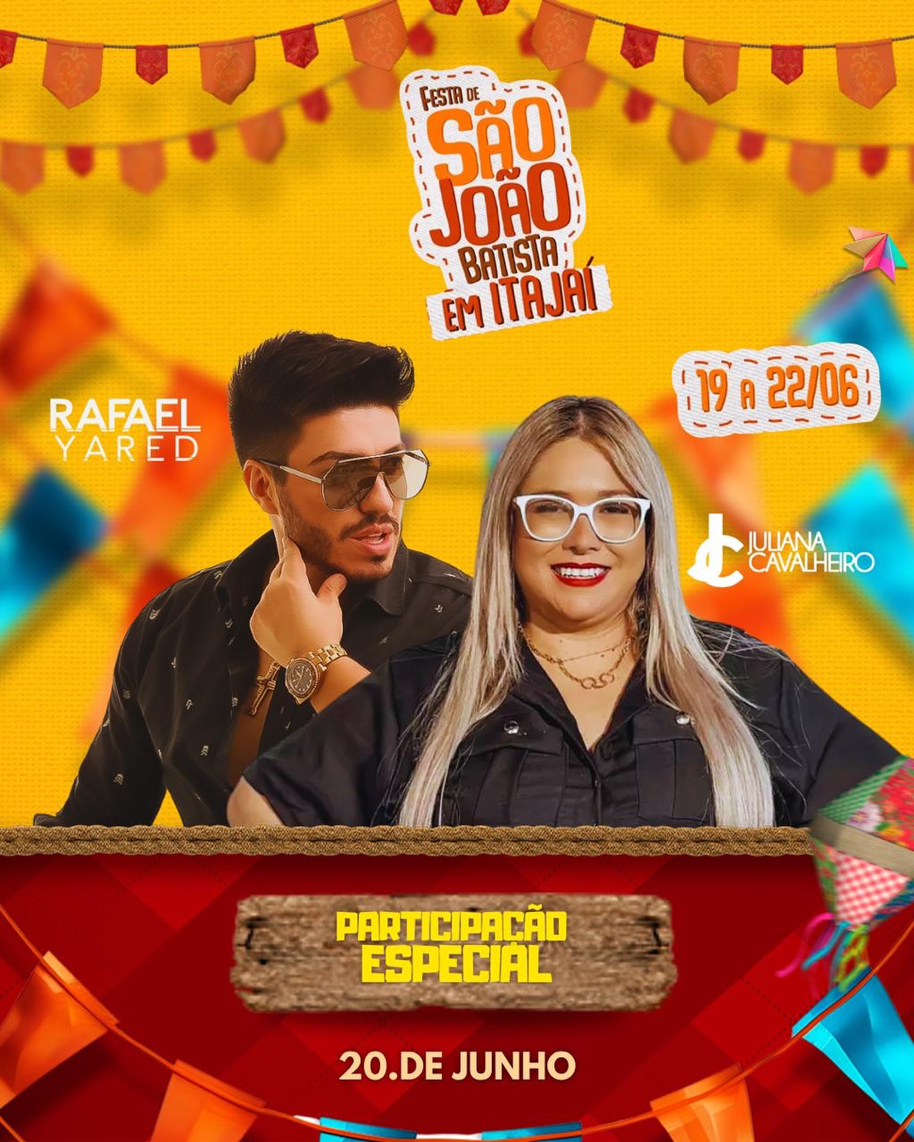 🎤 Tem novidade na programação!
Show do @rafaelyaredoficial com participação especial de @julianacavalheiroficial, cover oficial da Marília Mendonça! 🎶
Anota aí:
🗓️ Dia 20 de junho na Festa de São João Batista em Itajaí!
Vai ser um espetáculo cheio de emoção, sofrência e muita música boa para animar esse arraiá! 🎉🔥
#FestaDeSãoJoão #SãoJoãoItajaí #ArraiaDeItajaí #ShowAoVivo #MariliaMendonca #RafaelYared #JulianaCavalheiro