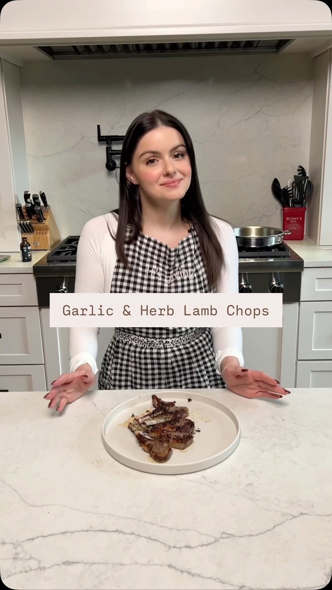 Hopefully you guys have seen the Californians skit.......
Garlic & Herb Lamb Chops
Recipe Inspired by @natashaskitchen ✨
Lamb Chops
5 Garlic Cloves (Thicc ones or add 2 more to supplement)
4tbsp Olive Oil
2tbsp Fresh Parsley
1tbsp Tabasco
Salt
Pepper
1/4tsp Dried Thyme
1/2c Chicken Broth
Unsalted Butter— melted
Pat lamb chops dry with a paper towels and add to a casserole dish. Stir together the garlic cloves, olive oil, parsley, tabasco, salt, pepper, and thyme and pour the marinade over the lamb chops. Make sure to rub the marinade over the meaty portion so it’s all entirely covered. Cover the whole casserole dish and refrigerate for at least 1 hour or overnight. Remove the lamb chops from the refrigerator 30 minutes before cooking and set aside. Heat 1tbsp olive oil in a large heavy pan over high heat and wait until the oil is hot, then add the chops and sear for 2-4 minutes per side depending on the temperature you like your chops 🤌🏻 Once they’re done, remove them and transfer to a serving plate and tent with foil. They’ll rest for a few minutes while you make the pan sauce. Spoon out excess oil from the pan, being careful not to remove the drippings and flavorings from the lamb. Add in a 1/2c chicken broth and simmer for 2 mins. Turn off the heat and stir in 2tbsp softened butter. Spoon the sauce over your chops and enjoy!!!!!!!!!