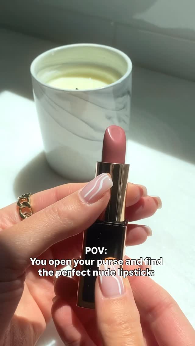 POV: You dig through your bag… and there she is “JUST RIGHT” 💋✨ Never too pink, never too brown. Just perfect💗