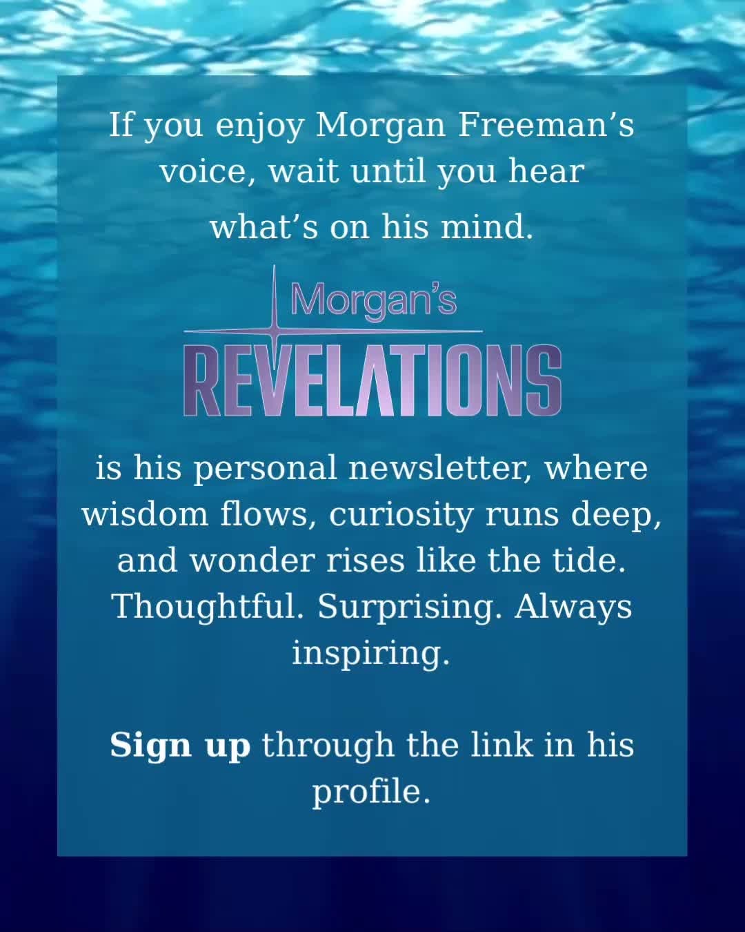 Sign up at https://theMorganFreeman.com
#newsletter #inspired