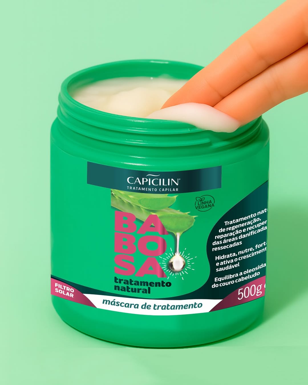 O toque que faltava na sua rotina capilar! 💚
Com fórmula vegana, rica em ativos naturais e o poder da babosa!
Possui filtro solar para proteção extra! ☀️
