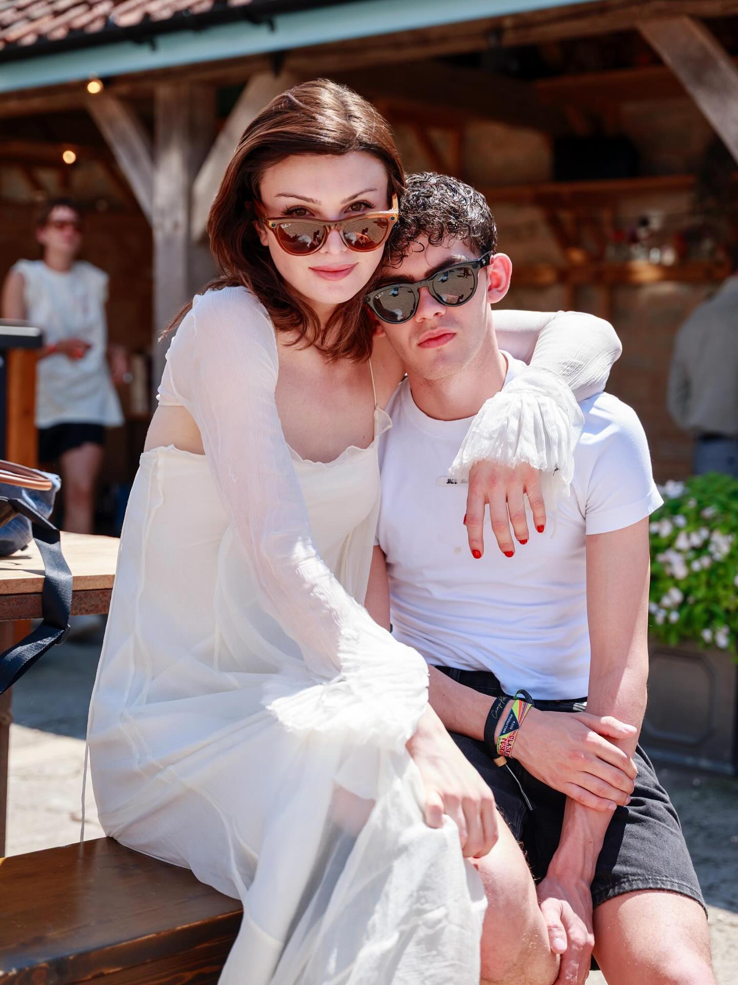 First couples shoot thank you for having us at camp koko @rayban @raybanmeta @thehouseofkoko 🕶️☀️