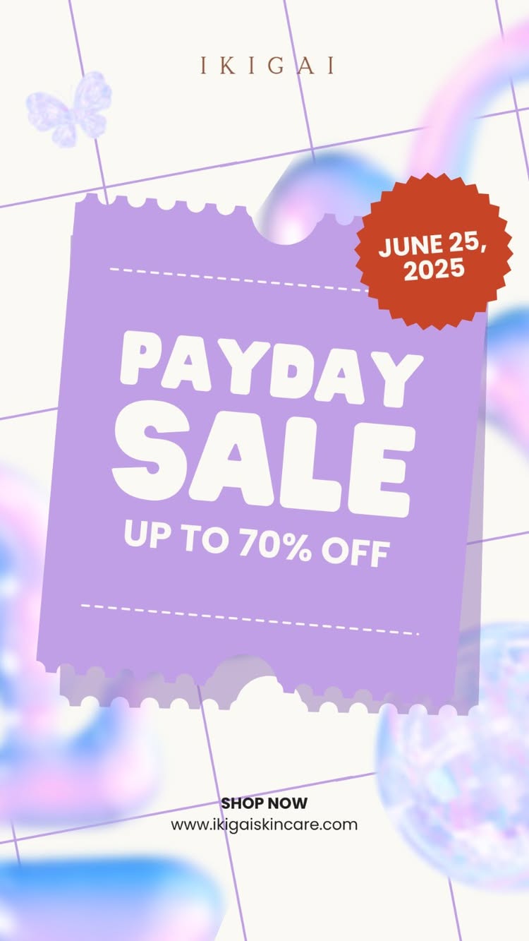 ITโS PAYDAY!๐โจ
Manjain kulitmu tanpa bikin kantong jerit! MinKigai kasih diskon gede-gedean hingga 70%, ditambah voucher ekstra, gratis ongkir, cashback, dan promo spesial pas live bakal bikin belanja skincare makin seru ๐ฅณ๐ฏ