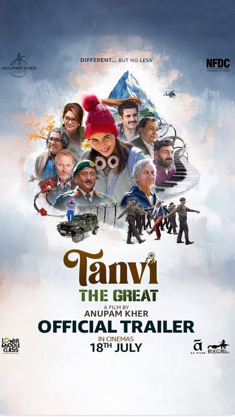 Some stories stay with you long after the screen fades to black…
#TanviTheGreat is one of them.
Watch the trailer now – it’s powerful, heartfelt, and deeply inspiring , all my prayers and luck for the success of this labour of love ❤️ ❤️❤️❤️❤️❤️from @anupampkher ❤️❤️❤️❤️
Releasing in cinemas on July 18th. Don’t miss it.