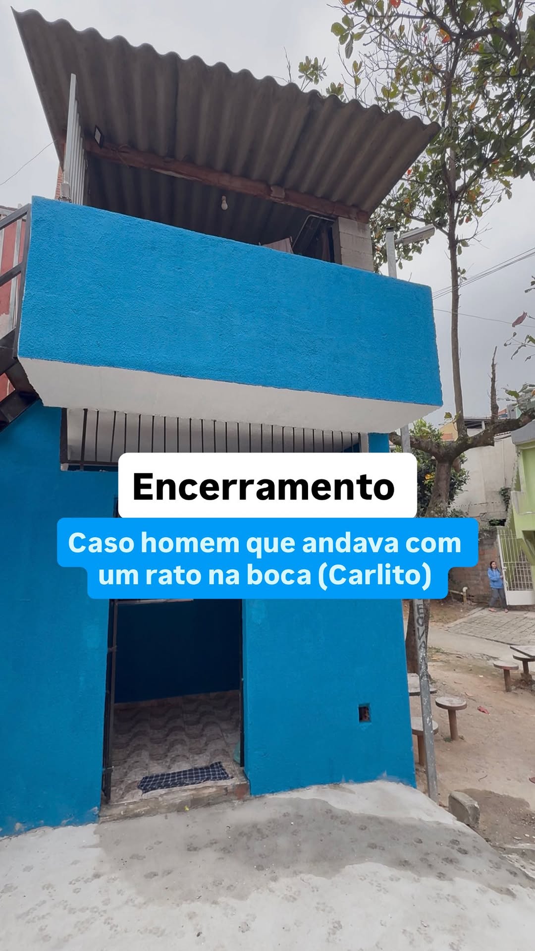 Encerramento do caso: homem que andava com um rato na boca (Carlito)