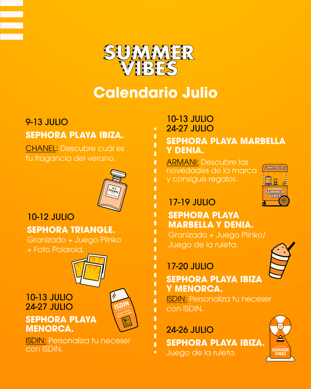 Este verano tenemos muchas cositas preparadas, ¡ven a nuestras tiendas a descubrirlas! Beauty, glow y summer vibes🌞🔥
✨Desliza y entérate de todo lo que se viene✨
¡Menciona a tu bestie para que no se pierda ningún plan!
Solo en Sephora.
#SephoraSpain #SummerVibes