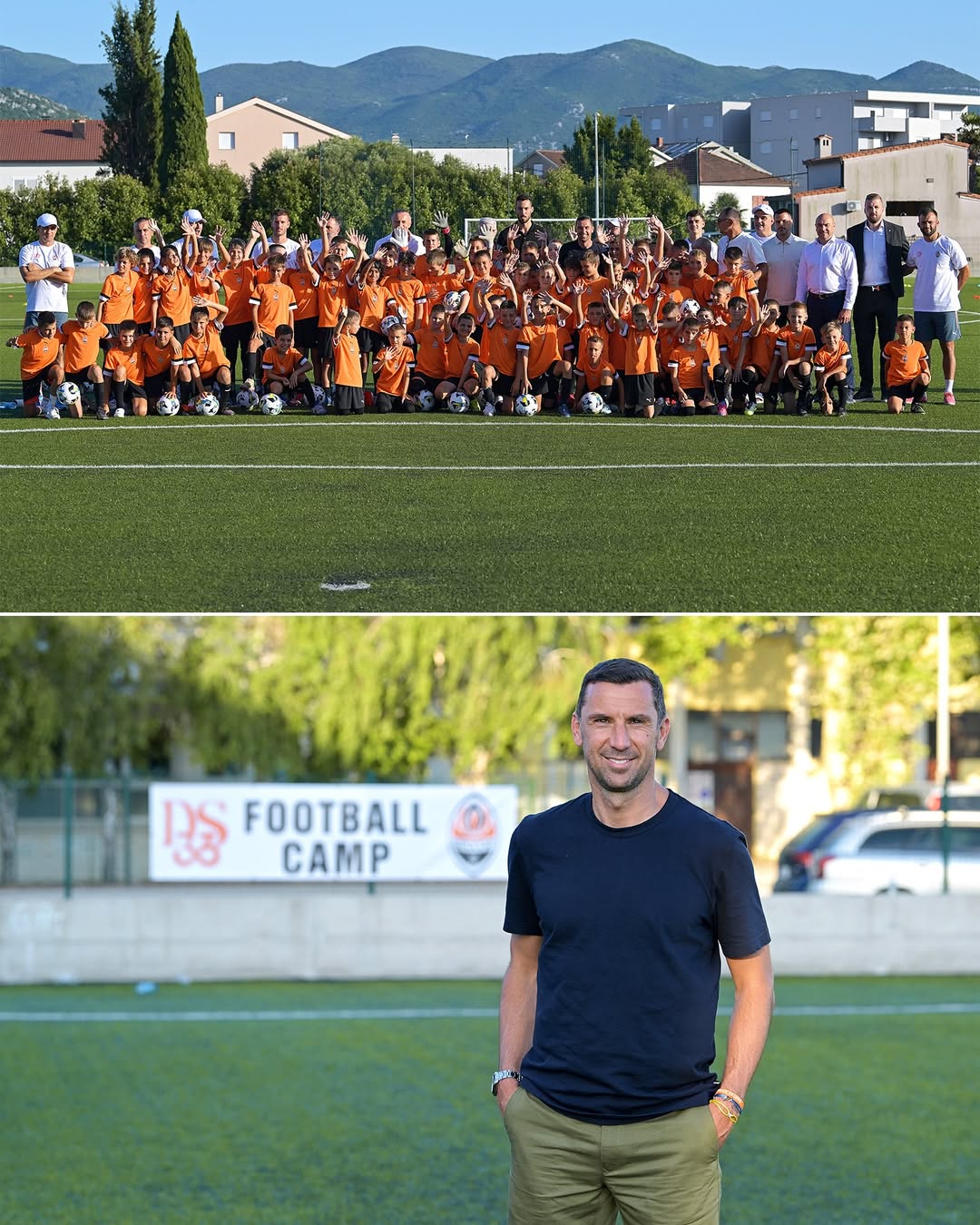 🧡 Футбольний табір Дарійо Срни й «Шахтаря» у Хорватії 🇭🇷
⠀
⚽️ Діти з Хорватії, України та інших країн тренуватимуться в рідному місті легенди «гірників».
⠀
2 липня відкрився літній дитячий футбольний табір Дарійо Срни в партнерстві з ФК «Шахтар» у Метковичі (Хорватія). На учасників чекає насичена програма: тренування за методикою ФК «Шахтар», ранкові й вечірні заняття, лекції нутриціологів, індивідуальна робота з тренером воротарів та багато іншого. Тренування проходять на нових якісних футбольних полях, що розташовані поблизу рідного дому легендарного капітана «гірників» і хорватської збірної.
⠀
Відкриття літнього тренувального табору Дарійо Срни та ФК «Шахтар» відвідали й знаменитості, серед яких ще одна легенда хорватського футболу та в недалекому минулому асистент головного тренера «Шахтаря» Маріо Станич.
⠀
Літній футбольний табір Дарійо Срни та ФК «Шахтар» працюватиме у дві зміни: 2–6 липня тут займатимуться діти 2014–2018 років народження, а 9–13 липня тренуватимуться підлітки 2010–2014 років народження. Наразі в таборі перебувають 85 дітей з Хорватії, України та ОАЕ.
🧡 Darijo Srna and Shakhtar football camp in Croatia 🇭🇷
⚽️ Children from Croatia, Ukraine and other countries will train in the hometown of the legend of the Miners.
On July 2, the summer children’s football camp of Darijo Srna, in partnership with FC Shakhtar, opened in Metkovic, Croatia. A rich programme is planned for the participants: training based on FC Shakhtar’s methodology, morning and evening sessions, nutritionist lectures, individual work with the goalkeeping coach and much more. Training sessions take place on new high-quality football pitches located near the hometown of the legendary captain of the Miners and Croatia national team.
The opening of the Darijo Srna and FC Shakhtar summer training camp was attended by celebrities, including another Croatian football legend and former Shakhtar assistant head coach Mario Stanic.
The Darijo Srna and FC Shakhtar summer football camp will operate in two shifts: from July 2 to 6, children born between 2014 and 2018 will train, and from July 9 to 13, teenagers born between 2010 an
⠀
#Shakhtar #Хорватія #футбол #Croatia #football