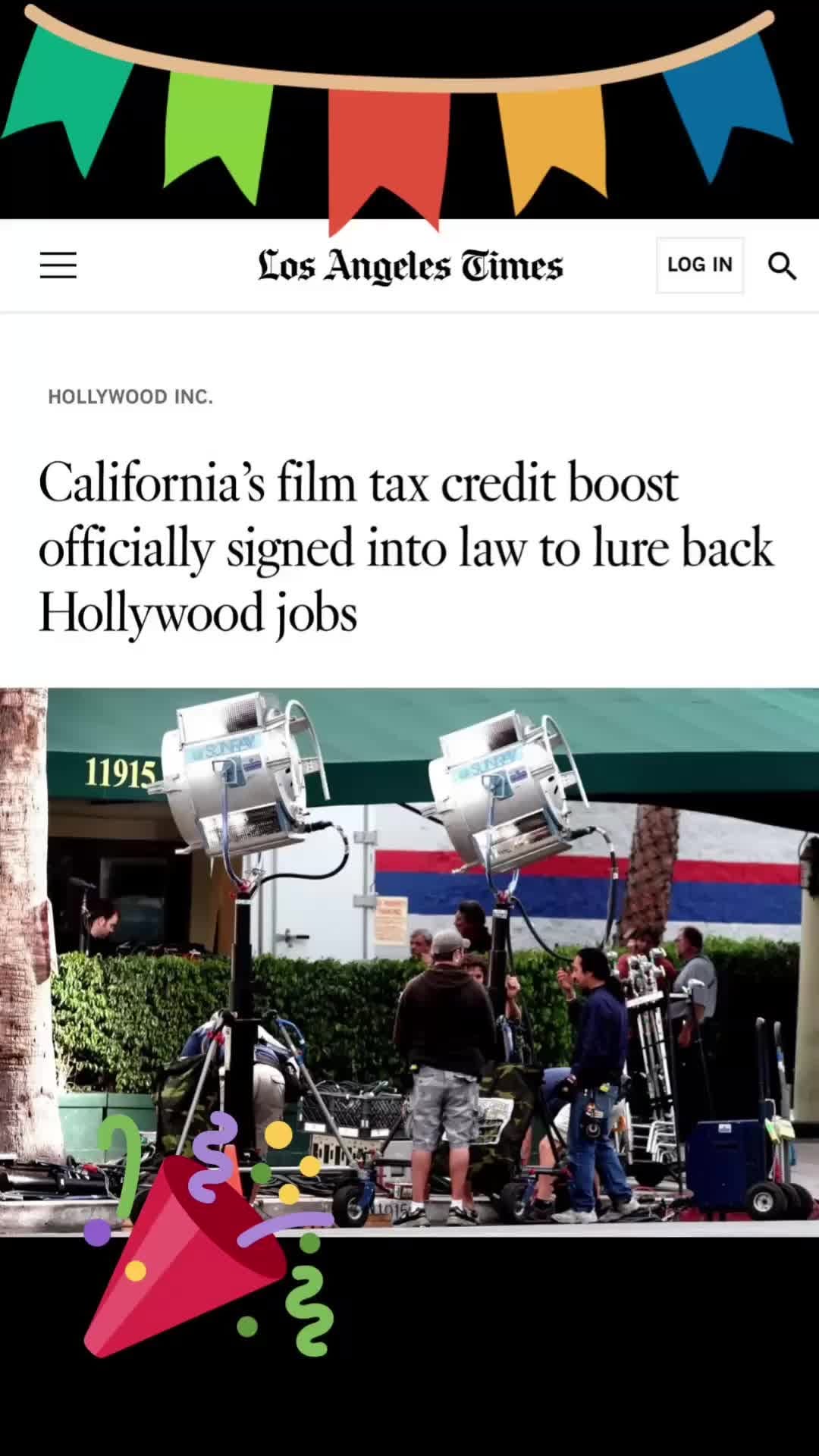 A big win for the California entertainment industry! @CAgovernor Newsom just signed a bill giving up to $750M in tax initiatives to bring filming back to our great state! Thanks to @StephanieAllain, PGA President and my friend @AsmJesseGabriel who was the budget chair and helped pass this into law!