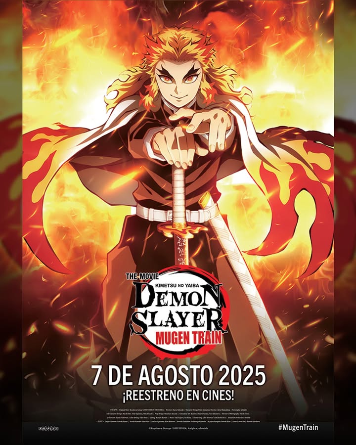 ¡Prepárate para revivir #DemonSlayer #MugenTrain en cines de México remasterizada en 4K y 4DX, 7 de Agosto! 🔥 ⚔️ 😈 ¡La preventa comenzará muy pronto!