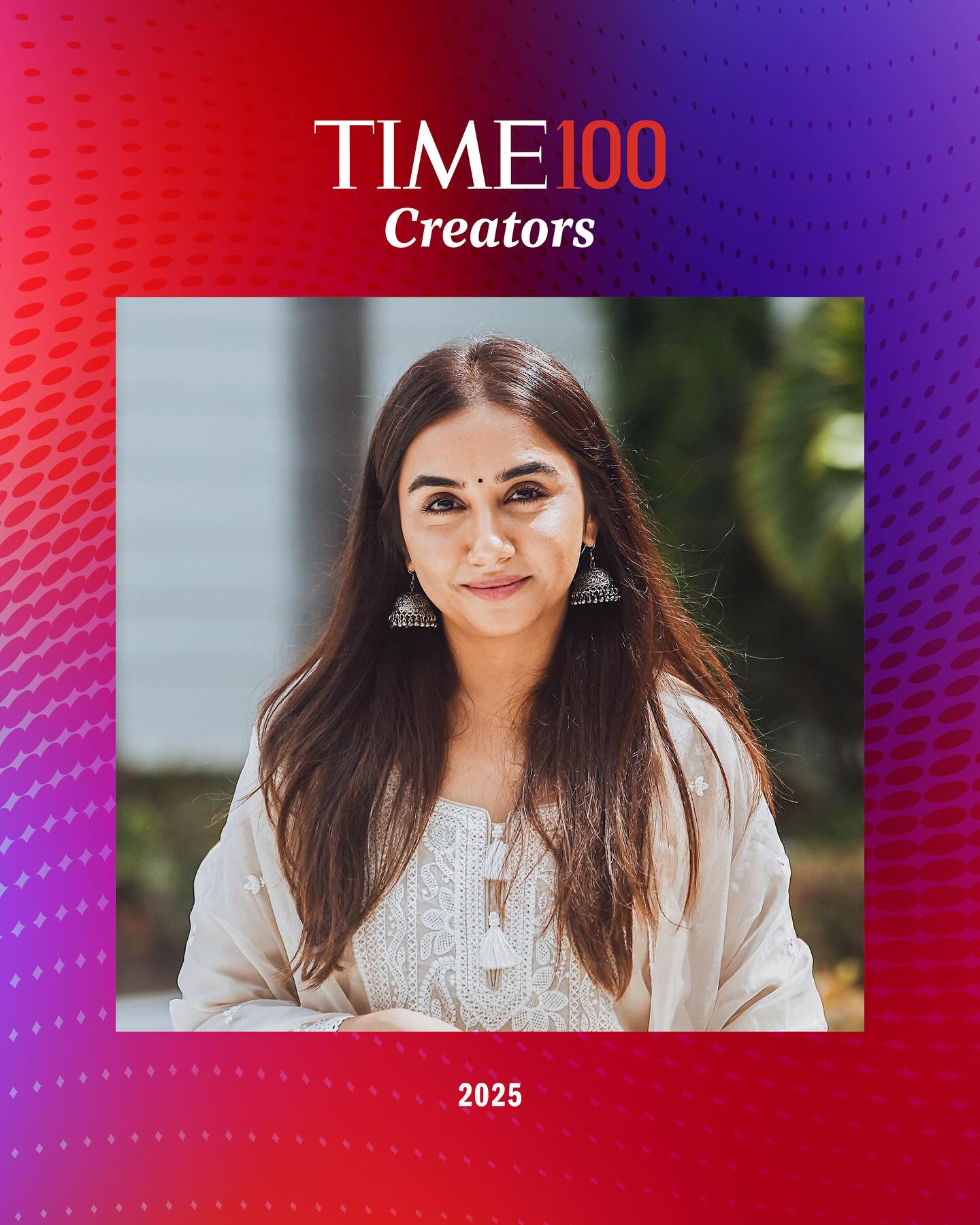 We made it to @time ‘s #TIME100CREATORS list.
There’s so much I should be feeling right now, and even more I should be saying. But honestly, in this moment, only two words come to mind: thank you.
Thank you to my audience, for showing up, for believing, for staying.
Thank you to my family, for standing beside me through every messy, magical moment.
Thank you to myteam, for being my rock.
And thank you to 21-year-old Prajakta, who dove headfirst into storytelling as a creator with no plan, no prep, no roadmap… just heart. Just instinct. Just the love for stories.
So yes, thank you. I guess that’s all there is to say. And maybe, it’s everything. 🤍🧿