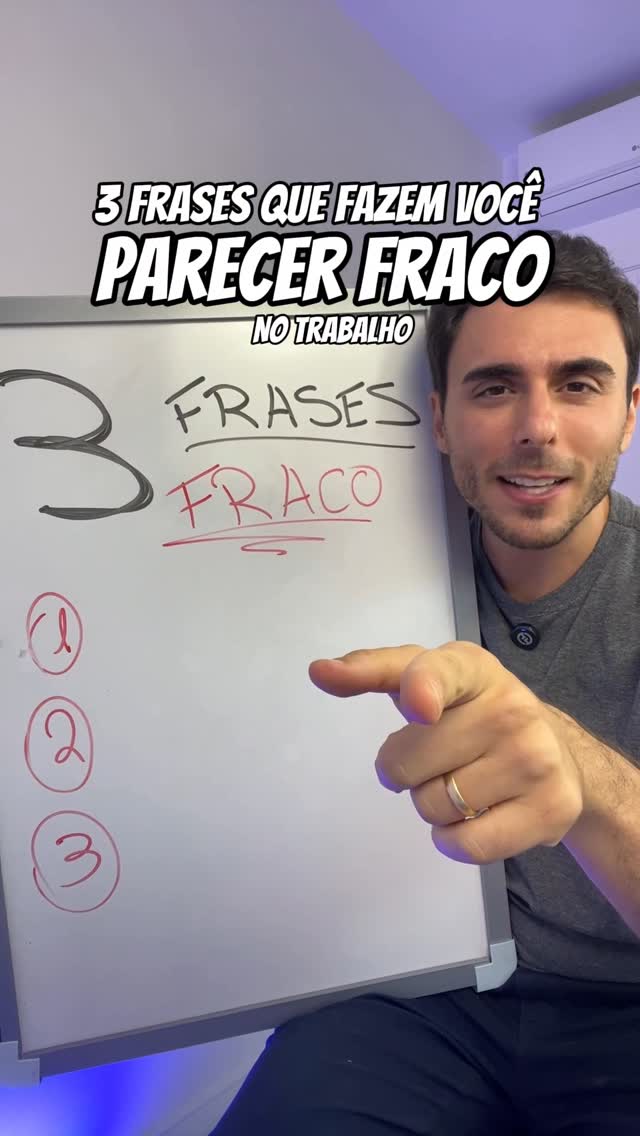 JAMAIS fale isso se vc quer crescer no deu trabalho
Falamos sobre três frases que podem fazer você parecer fraco no trabalho.
Discutimos como usar linguagem mais assertiva e evitar expressões que transmitem incerteza, como ‘eu acho que’ ou ‘vou tentar’.
Em vez disso, devemos acreditar no que estamos dizendo e nos comprometer a realizar as tarefas.
Também abordamos a importância de evitar minimizar nossas ações, usando expressões como ‘só um minutinho’ e, em vez disso, falar de forma mais direta sobre o que precisamos fazer.
Siga @ottocomunicador pra se comunicar melhor no dia a dia
#comunicação #empreendedorismo #vendas #networking #profissional