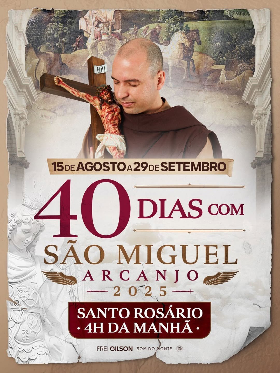 O tempo de espera está chegando ao fim!
Vem aí um dos momentos mais fortes de oração deste ano: os 40 dias com São Miguel Arcanjo!
Na minha experiência pessoal, vi milagres, curas, conversões e libertações acontecerem de forma tão profunda que muitas vezes nem a ciência conseguiu explicar. Mas o mais importante é que este é um tempo forte de adoração a Deus, penitência, oração e caridade.
Na última Quaresma da Igreja, mais de 1 milhão e meio de pessoas rezaram conosco todos os dias, e muitos disseram que foram os melhores dias de suas vidas.
Está chegando, minha gente!
De 15 de agosto a 29 de setembro, vamos viver 40 dias devocionais em honra ao grande São Miguel Arcanjo, aquele que expulsou o Dragão do céu.
Iremos rezar o Santo Rosário diante do Santíssimo Sacramento, de segunda a sábado, às 4h da manhã, com transmissão ao vivo no meu canal do YouTube, Facebook, Instagram, TV Canção Nova e RedeVida.
Prepare-se!
– Monte seu altar em casa
– Garanta uma boa conexão de internet
– Crie grupos de oração no WhatsApp
– Convide amigos e familiares
Será fácil? Não.
Mas a recompensa de Deus, eu garanto: será tremenda na sua vida.
E saiba: quando um reza na família, reza em nome de todos os seus.
Será um tempo de pedir milagres, conversões e libertações.
Não é um tempo litúrgico oficial da Igreja, mas é um tempo de devoção, combate espiritual e profunda entrega a Deus.
Marque neste post pelo menos 10 pessoas que você gostaria que fizessem esses 40 dias com você.
Em breve, vou anunciar em vídeo como tudo vai acontecer e quais livros iremos usar.
Aguenta coração!
Escuta o que estou dizendo:
serão os melhores 40 dias da sua vida — tanto para quem já viveu, quanto para quem fará pela primeira vez.
Me diga aqui nos comentários:
Quem topa esse desafio?
40 dias às 4h da manhã em amor a Deus, sacrifício, oração e caridade? 🙏🔥
#40DiasComSãoMiguel
#CombateEspiritual
#RosárioDaMadrugada
#EuVou
#PreparaiOVossoCoração