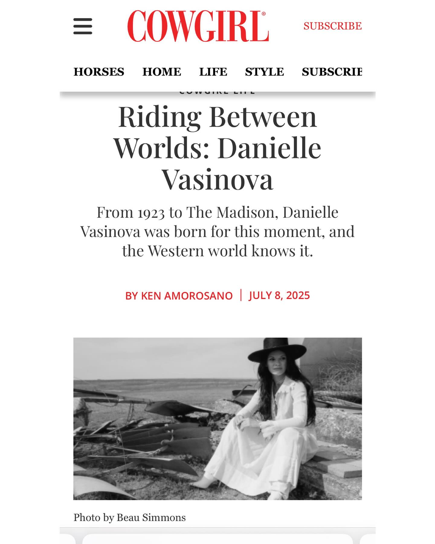 An honor, love u @cowgirlmagazine ♥️
.
@beausimmons
@stylebybek
@juliekoethmakeup
@bowiehouseauberge
@keytalentmanagement
@cowgirlmagazine