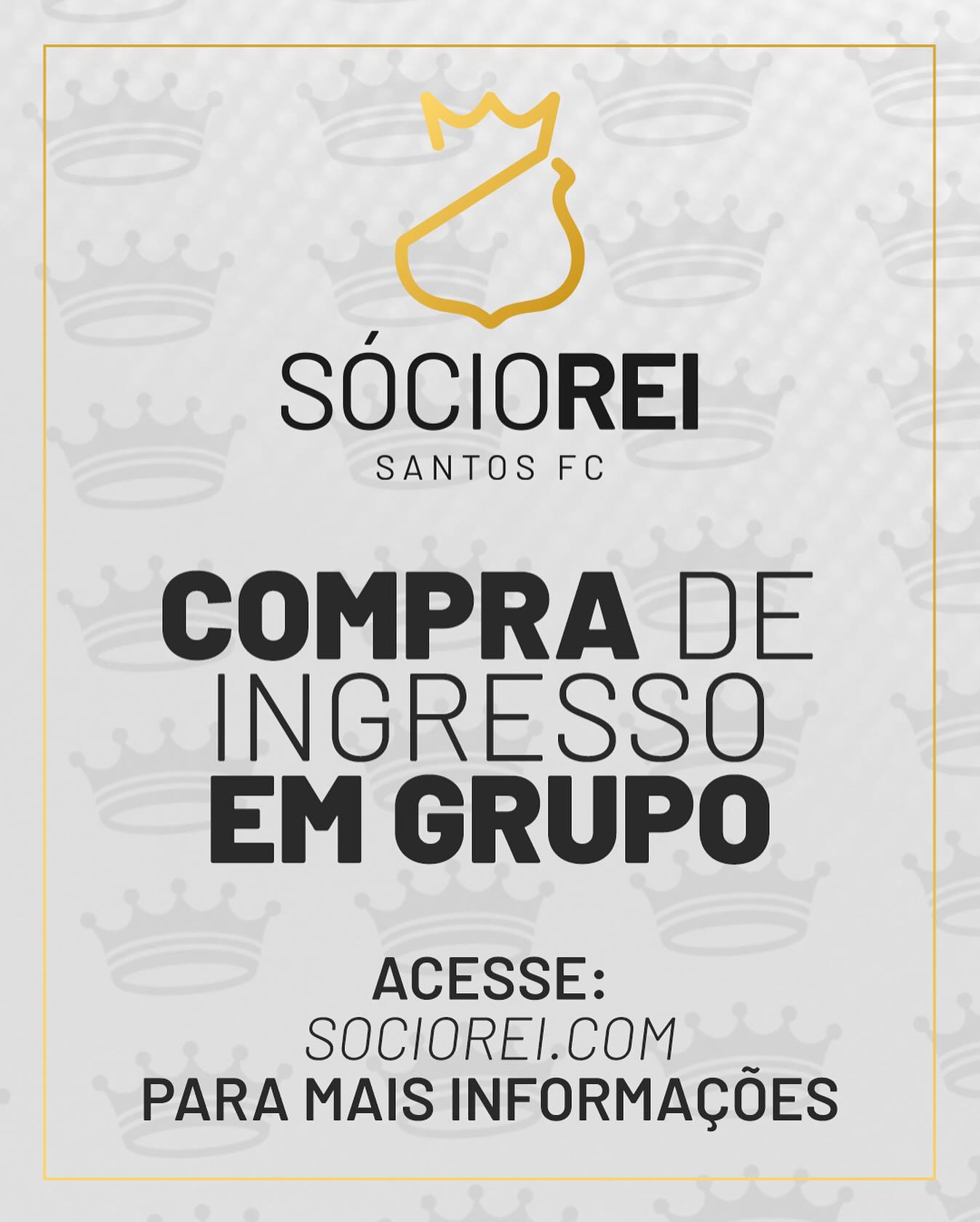 Estamos inovando e atendendo um antigo pedido dos sócios do Santos FC, com a “compra em grupo”. Esta funcionalidade, disponível a partir desta sexta-feira, já vale para o jogo contra o Flamengo e ficou mais fácil garantir ingressos com a possibilidade de escolher um lugar no estádio para familiares ou amigos, tudo num único momento. Com esta novidade, estamos atendendo os nossos sócios do Programa Sócio Rei, porque o torcedor é o nosso maior patrimônio e temos de sempre pensar neles.
Acesse o site www.sociorei.com para saber mais detalhes.