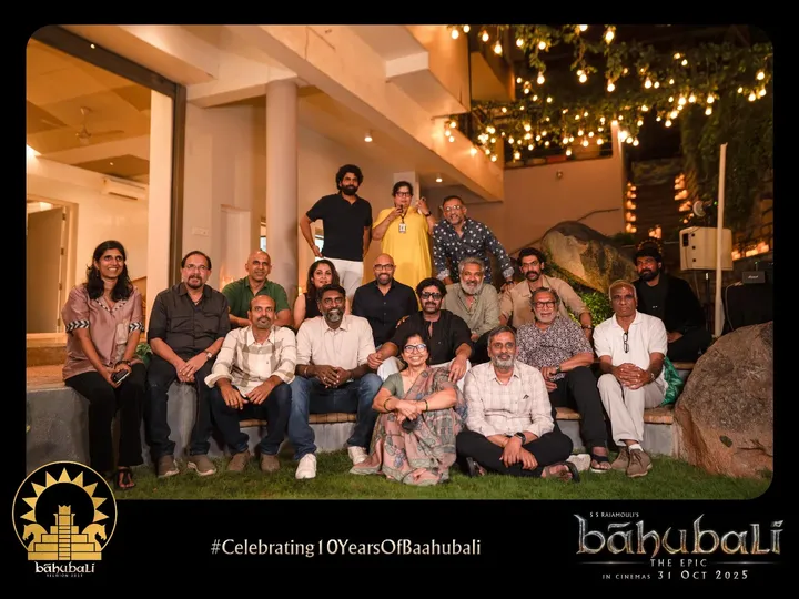 10 Years of Baahubali Reunion… ❤️
What began as a dream turned into something far bigger than any of us could have imagined.
A story that became a part of people’s lives…
A journey that brought us together as one family…
And memories we will cherish forever.
As we come together to celebrate 10 years of Baahubali, we are filled with deep gratitude — for every single person who believed in this story, stood by us, and helped make it what it is today.
This reunion was more than nostalgic — it brought back a flood of memories from over a decade.
We fondly reminisced about everything that went right… and all the things that could have gone wrong, but didn’t. It’s those very moments that ensured Baahubali became what it is today.
But this celebration isn’t just ours. It belongs to every one of you who carries Baahubali in your hearts.
Here’s to the memories, the magic, and the epic that lives on… 🙏❤️
Quoting Paulo Coelho from The Alchemist:
“When you want something, all the universe conspires in helping you to achieve it.”
#Celebrating10YearsOfBaahubali #DecadeofBaahubaliReign #Baahubali