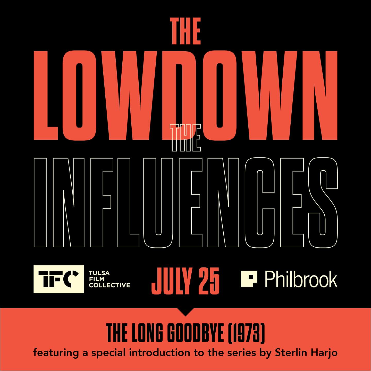 This month we’re kicking off a stellar series of screenings curated by @sterlinharjo. In partnership with @tulsafilmcollective. Experience the 70s detective films that inspired THE LOWDOWN. Tickets on sale now. Philbrook.org.