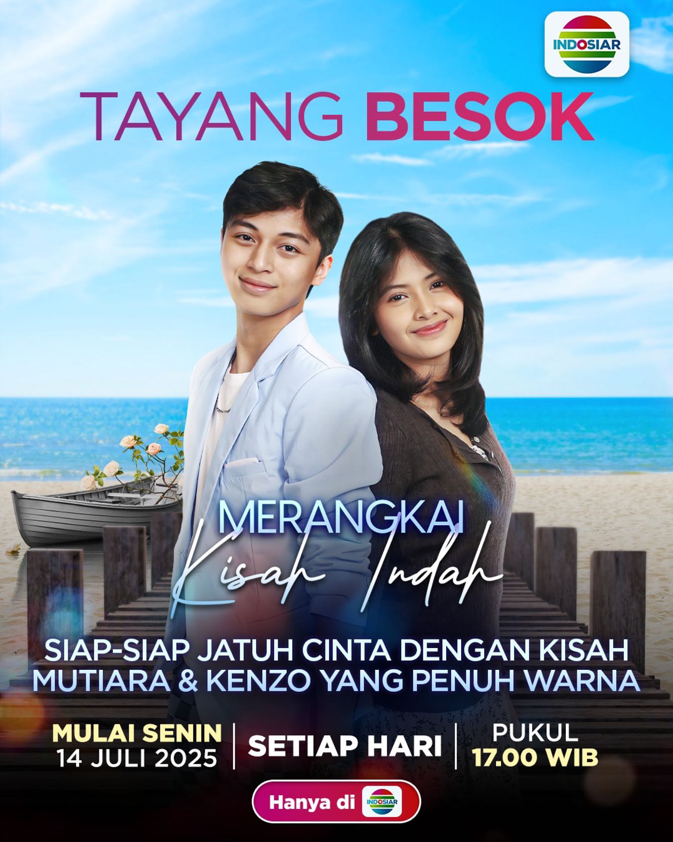 Besok siap-siap baper! 💙
Kisah Mutiara & Kenzo mulai tayang besok di Merangkai Kisah Indah pkl 17.00 WIB hanya di Indosiar atau @vidiodotcom
.
.
#SinetronIndosiar #SinemaIndosiar #MerangkaiKisahIndahIndosiar