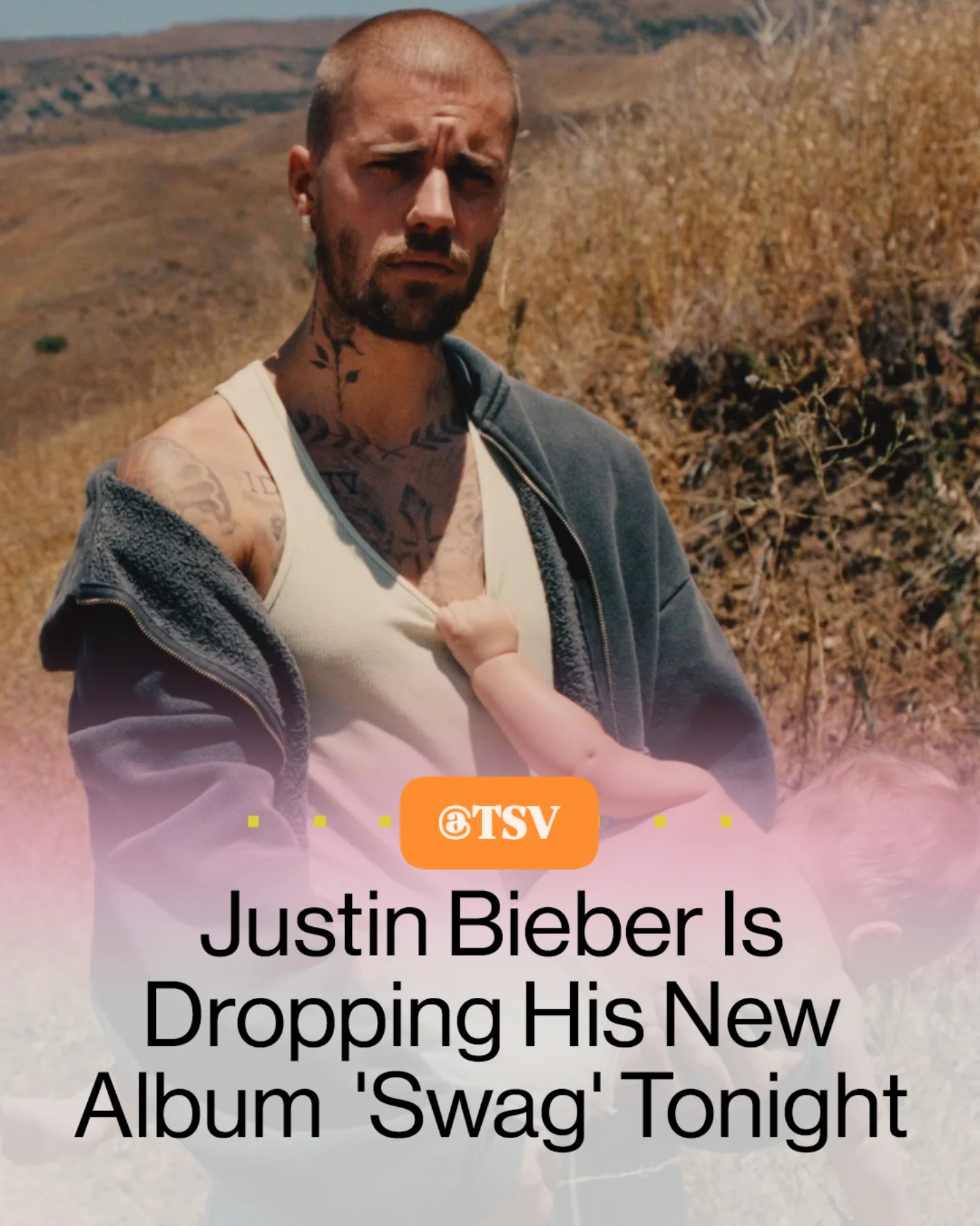 From Dad Mode to Chart Code – Bieber Drops the Swag Load! 💪
---
🎤 Description :
Justin Bieber just flipped the script—again. Ditching the glitz and glam, he’s stepping into his rawest era yet with the drop of his brand-new album "Swag" tonight. This isn’t just another record—it’s a vibe, a statement, and a whole mood! In this powerful image, Bieber holds his child with a calm intensity, proving that true "swag" isn't about flashy chains or dance-floor flames—it's about growth, grit, and grounding.
Set against a rugged backdrop, shirt half-off, ink on full display, and a baby in arm, Bieber shows the world he's not just evolving musically—he's evolving as a man. The album promises bold beats, intimate lyrics, and emotional elevation—fusing the rawness of fatherhood with the finesse of his R&B pop roots.
If you're a Belieber, get ready to be blown away. If you're not—this album might just convert you. Every track oozes authenticity and is engineered to be a banger or a ballad you’ll have on repeat.
So tonight, when Swag hits the streams, turn the volume up, feel the real, and let Bieber redefine cool for your playlist.
This drop isn’t just iconic—it’s intimate, inspiring, and impossible to ignore.
---
Hashtags:
#JustinBieber
#BieberSwag
#NewMusicAlert
#SwagAlbum
#BieberDrop
#DadVibes
#MusicWithMeaning
#Bieber2025
#EmotionalBeats
#PopCultureIcon
#BieberNewEra
#RnBSwag
#ViralDrop
#NowPlaying
#ChartTopping
#RealMusicFeels
#UnfilteredVibes
#BelieberForever
#InstaMusicBuzz
#EpicMusicMoment